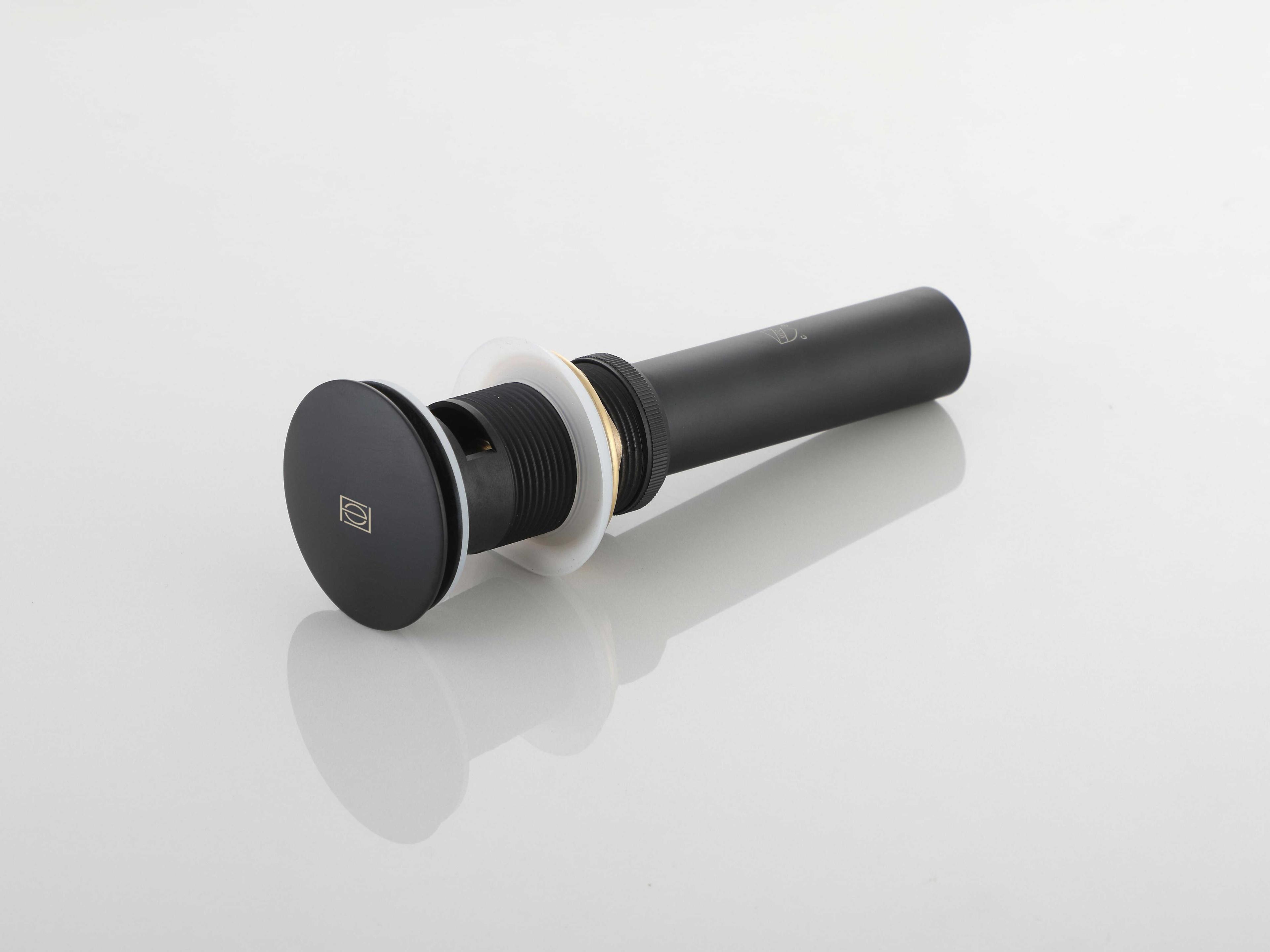 Elegant Lighting Irving Matte Black Pop-Up Bathroom Sink Drain