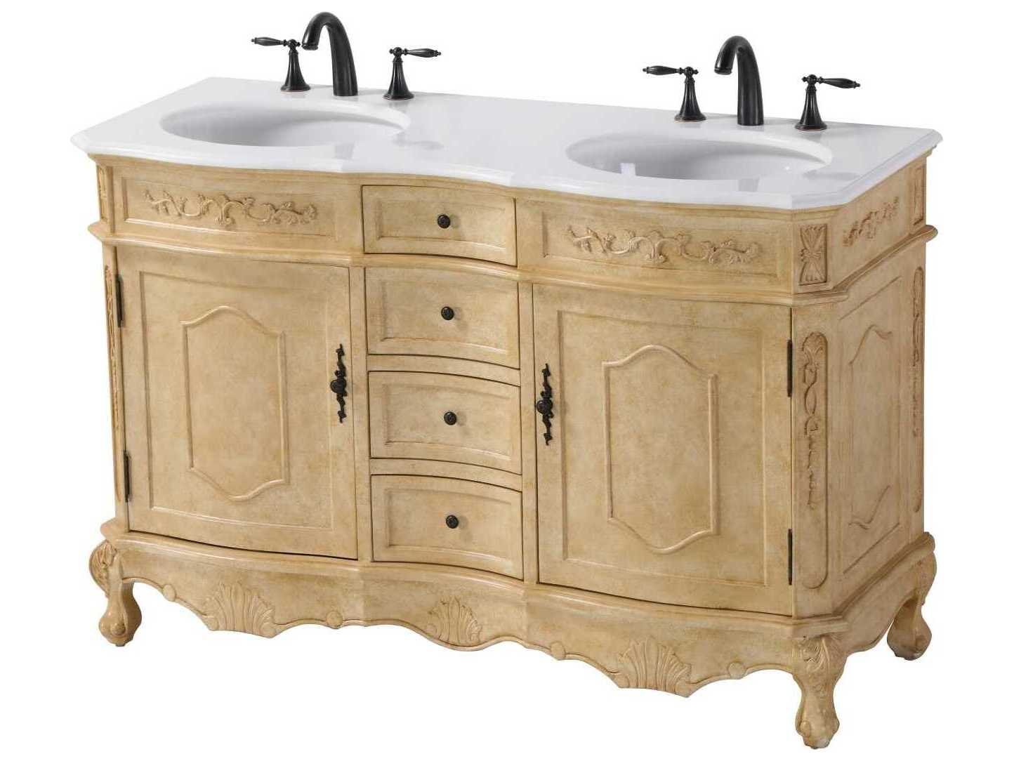Elegant Lighting Danville 54" Antique Beige Vanity
