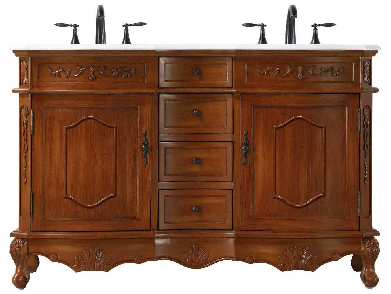 Elegant Lighting Danville 54" Teak Vanity
