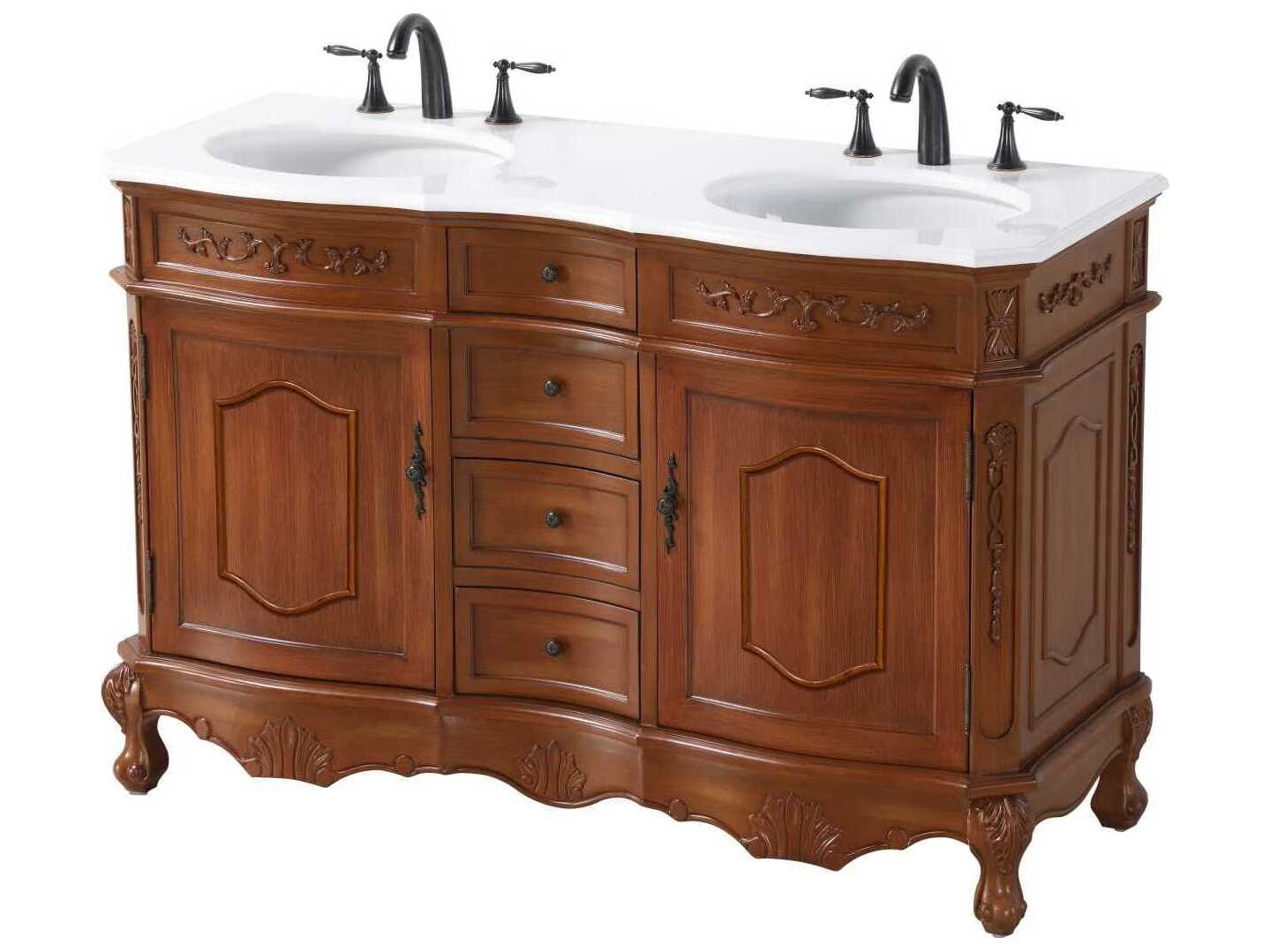 Elegant Lighting Danville 54" Teak Vanity
