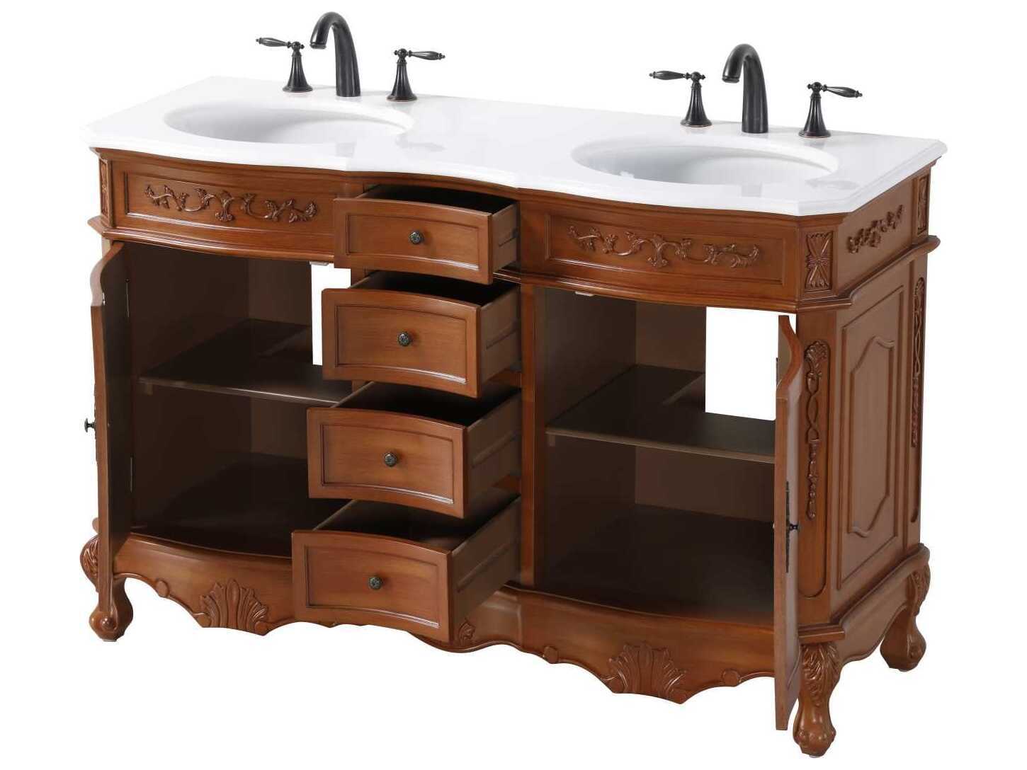 Elegant Lighting Danville 54" Teak Vanity