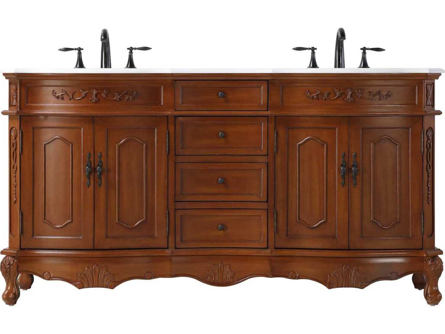 Elegant Lighting Danville 66" Teak Vanity