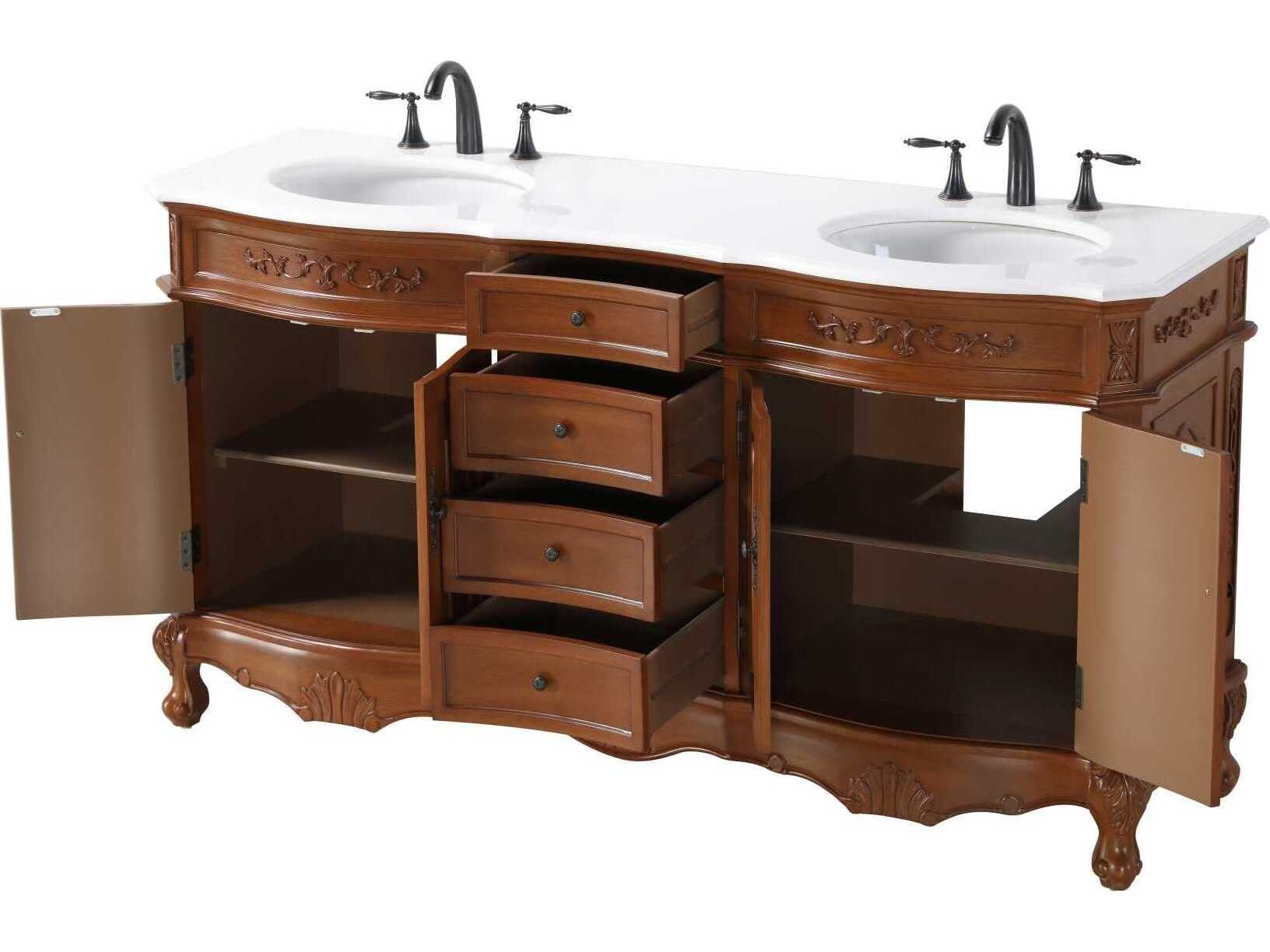Elegant Lighting Danville 66" Teak Vanity