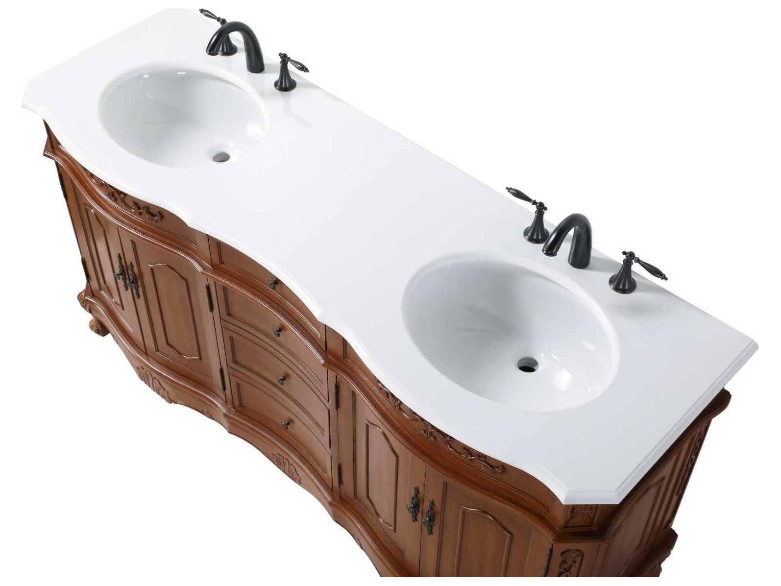 Elegant Lighting Danville 66" Teak Vanity