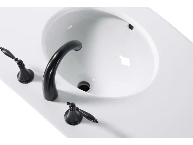 Elegant Lighting Danville 84" Antique White Vanity