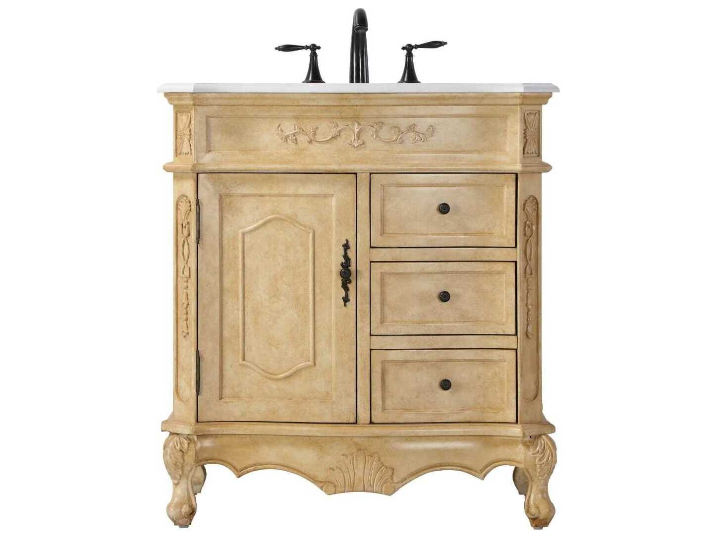 Elegant Lighting Danville 32" Antique Beige Vanity