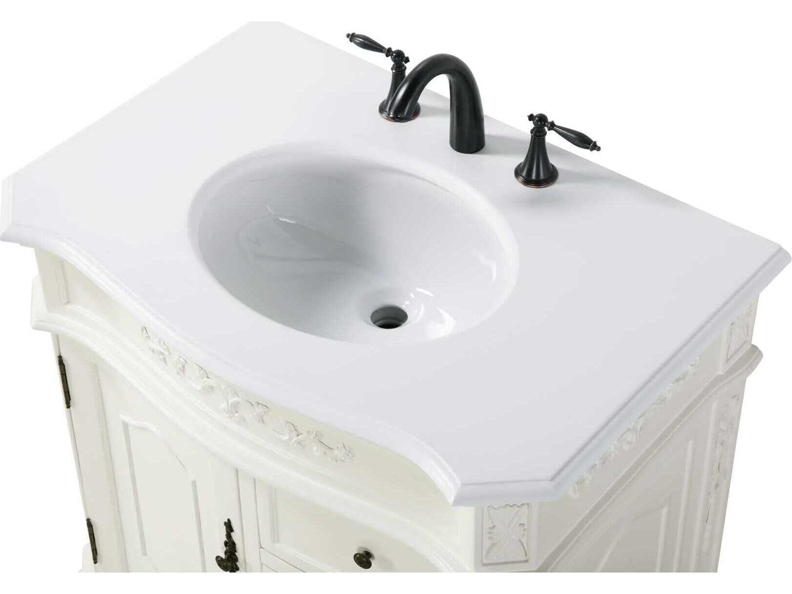 Elegant Lighting Danville 32" Antique White Vanity