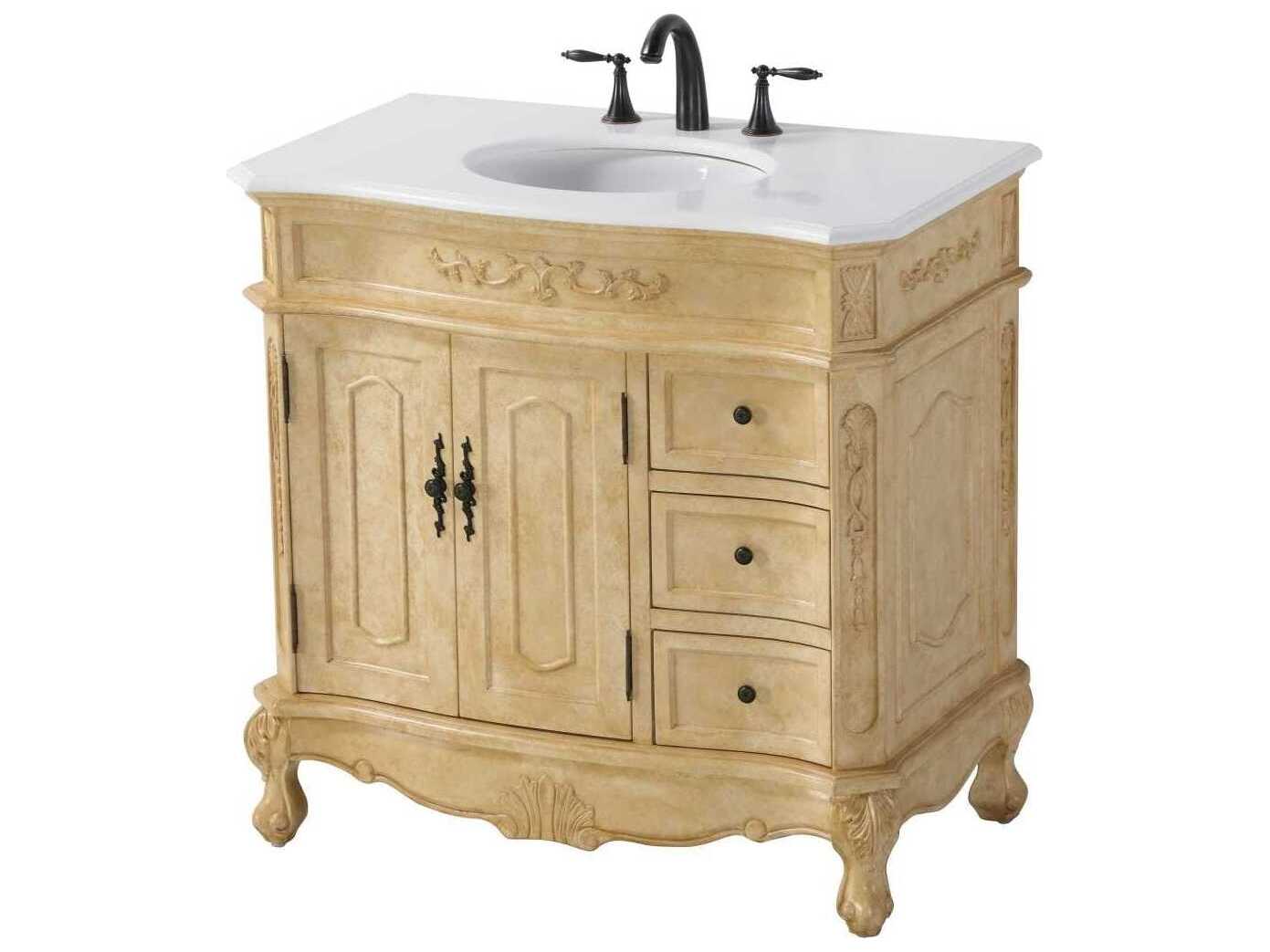 Elegant Lighting Danville 36" Antique Beige Vanity