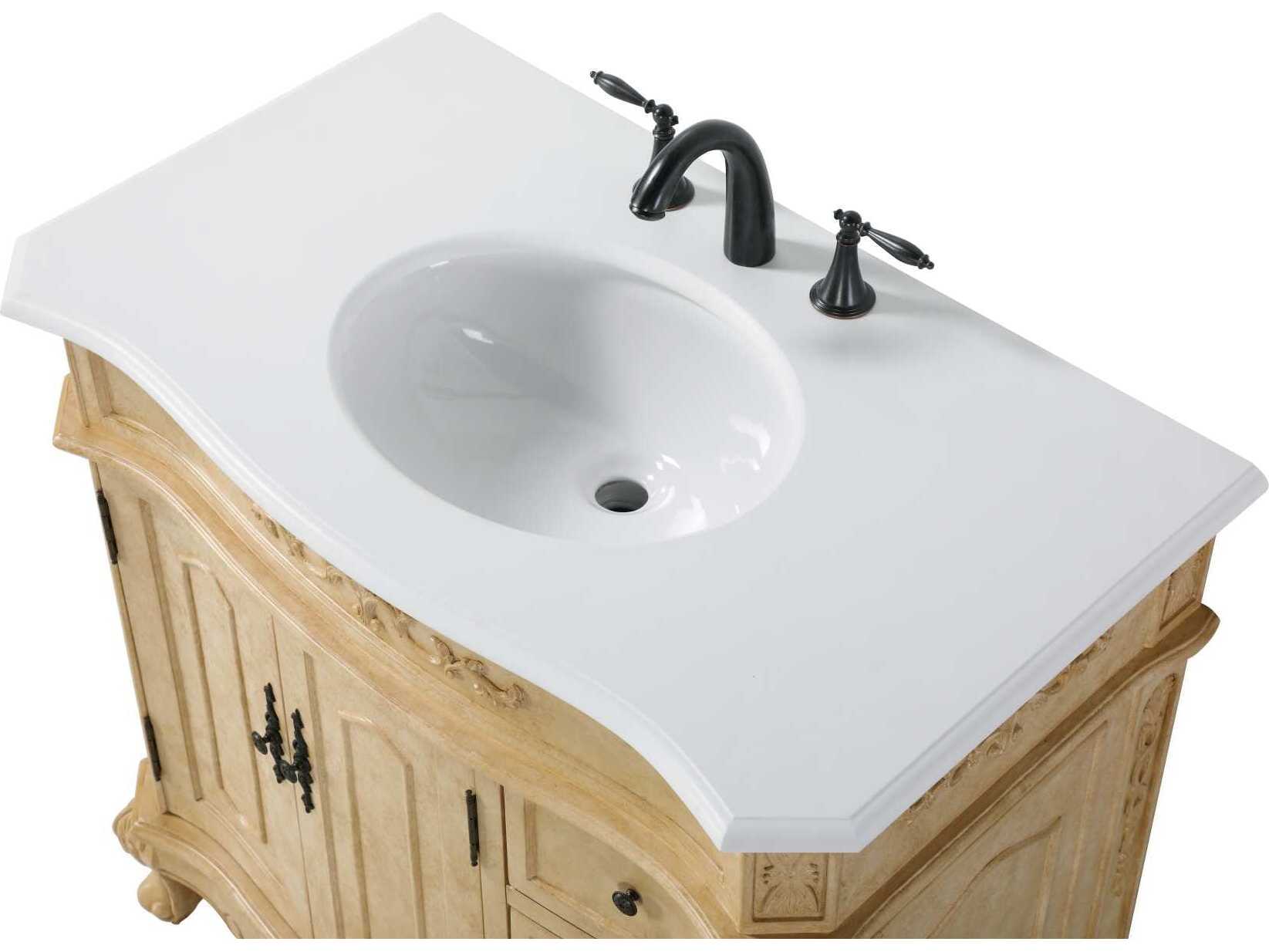 Elegant Lighting Danville 36" Antique Beige Vanity