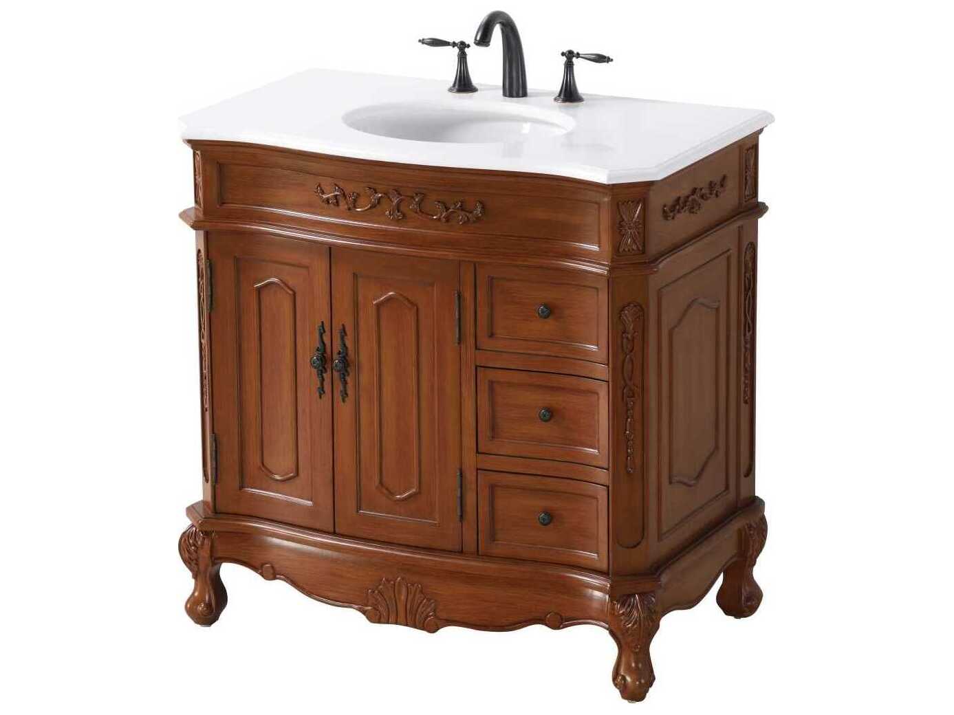 Elegant Lighting Danville 36" Teak Vanity