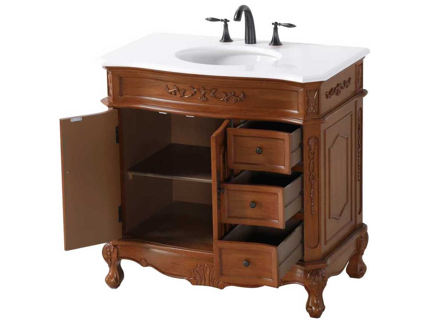 Elegant Lighting Danville 36" Teak Vanity
