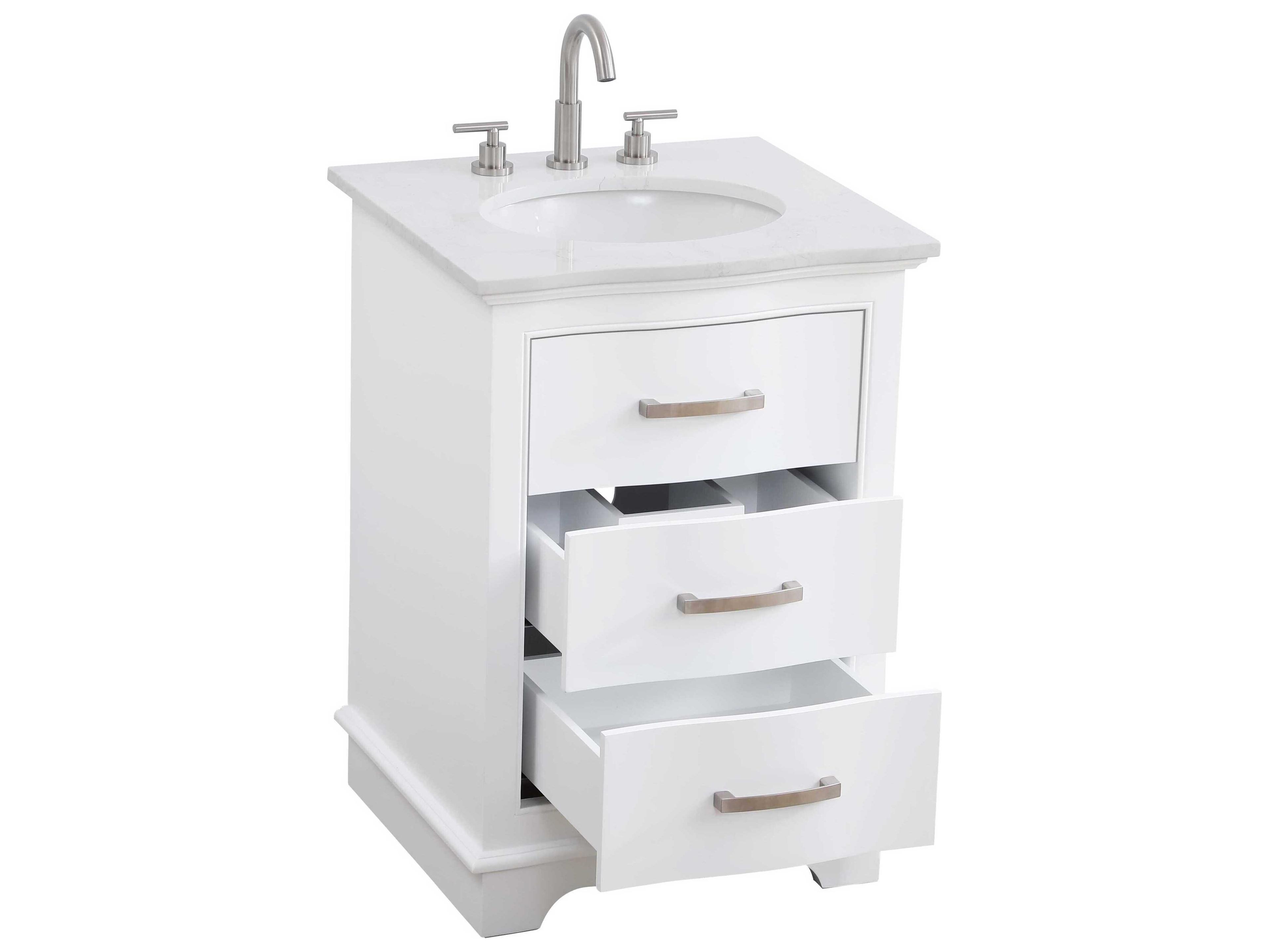 Elegant Lighting Knox White 24" Vanity
