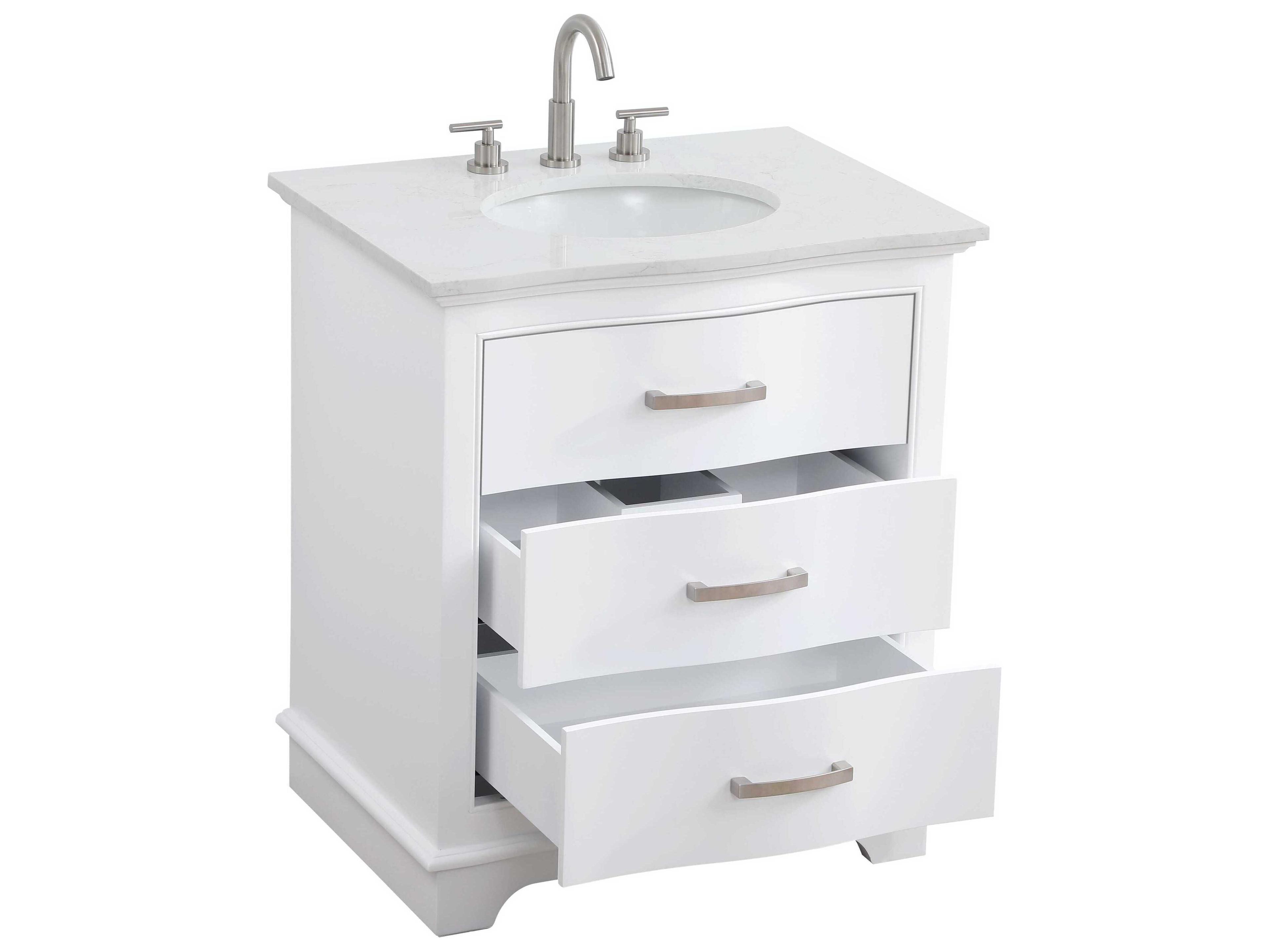 Elegant Lighting Knox White 30" Vanity