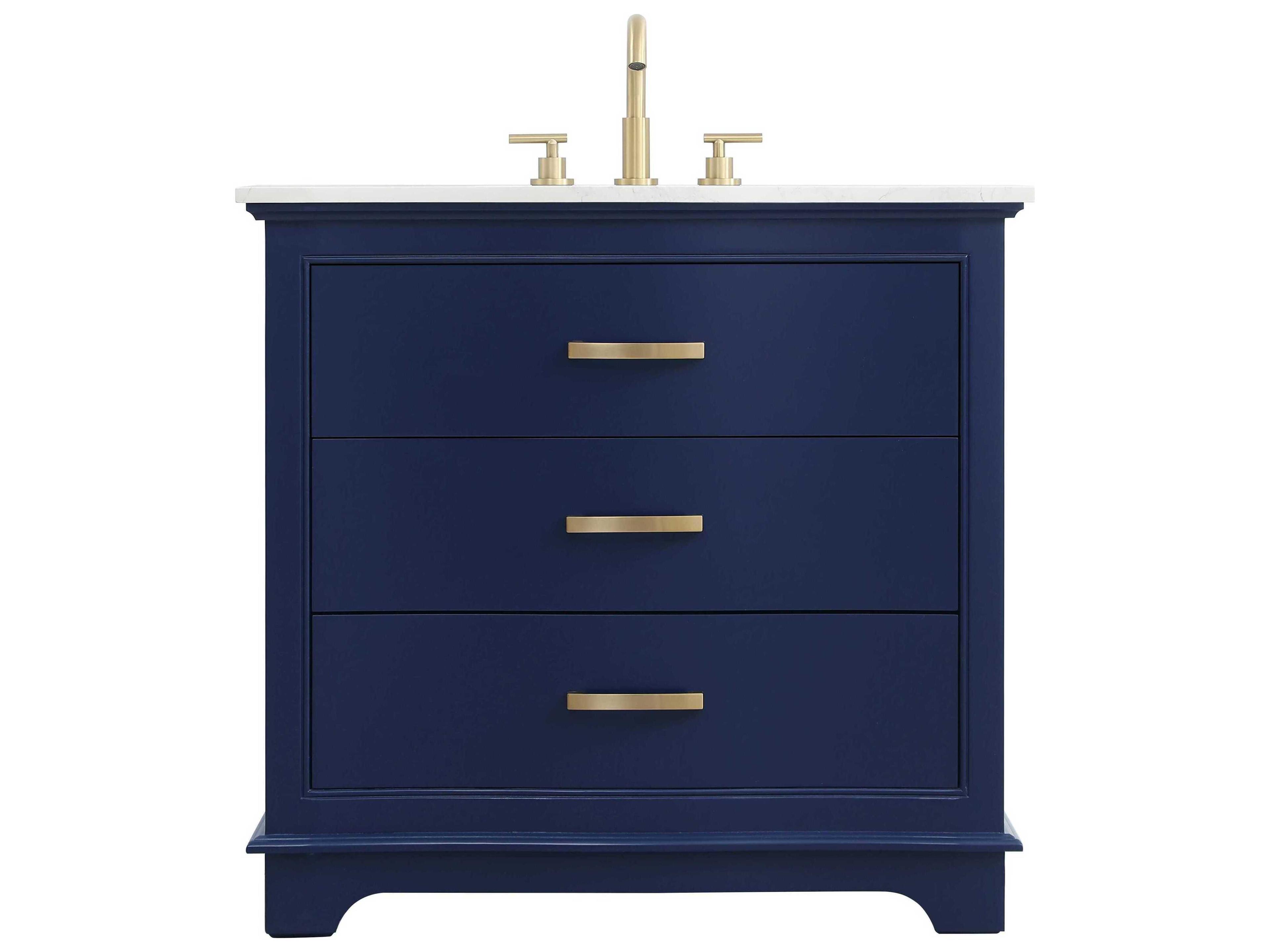 Elegant Lighting Knox Blue 36" Vanity