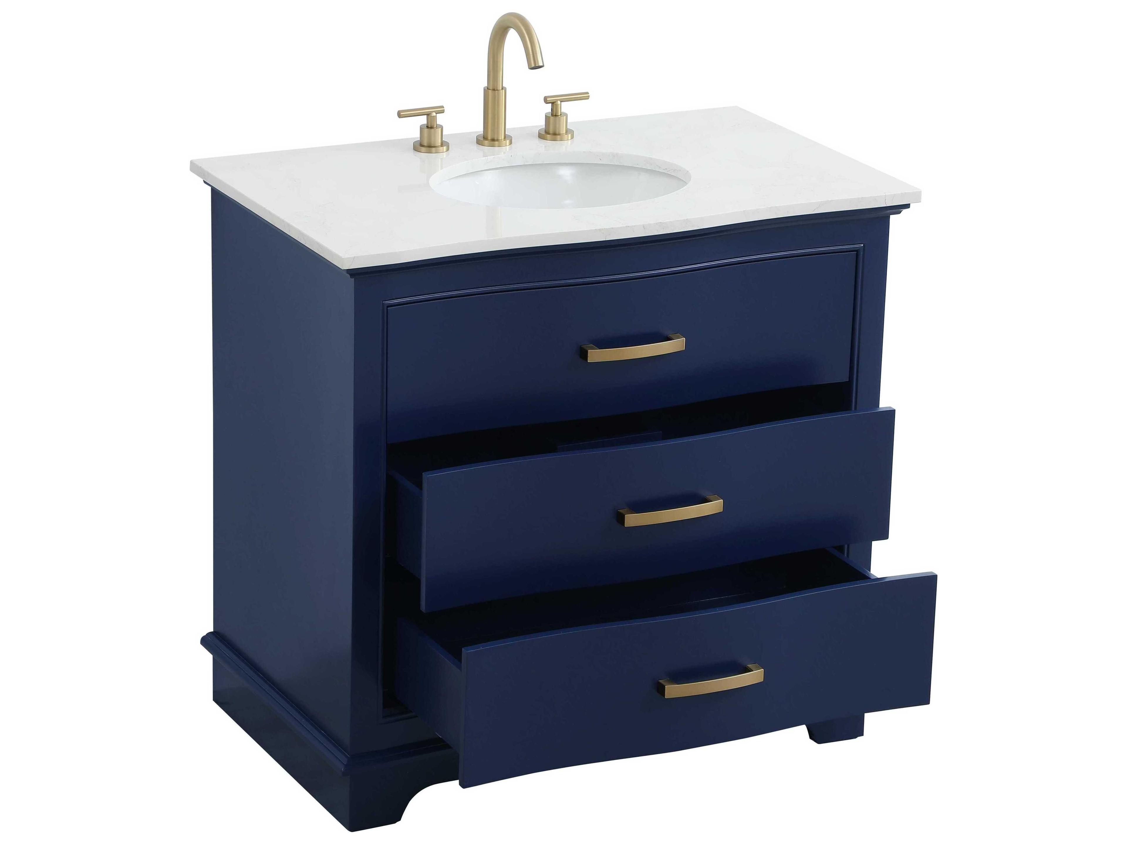 Elegant Lighting Knox Blue 36" Vanity