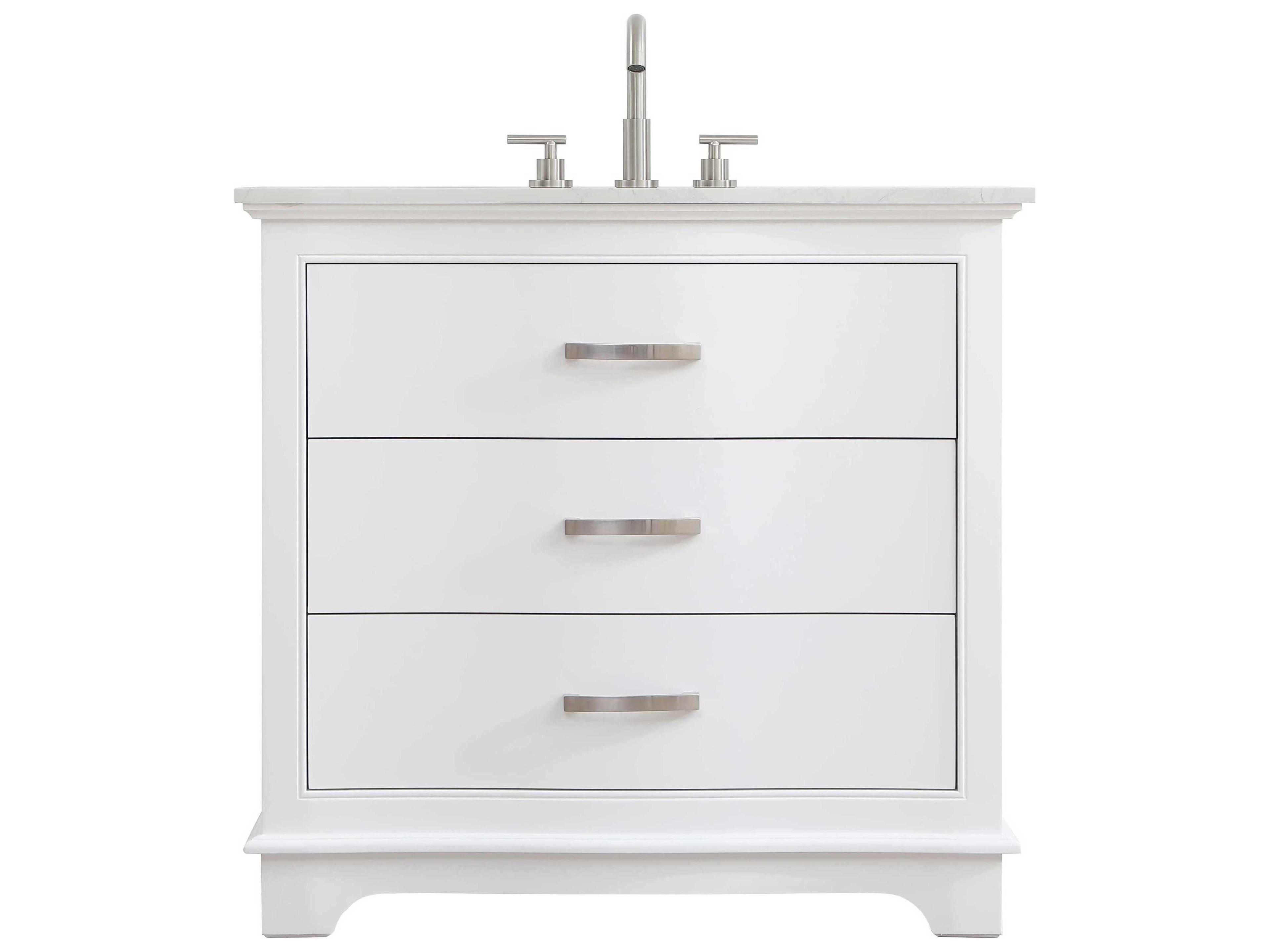 Elegant Lighting Knox White 36" Vanity