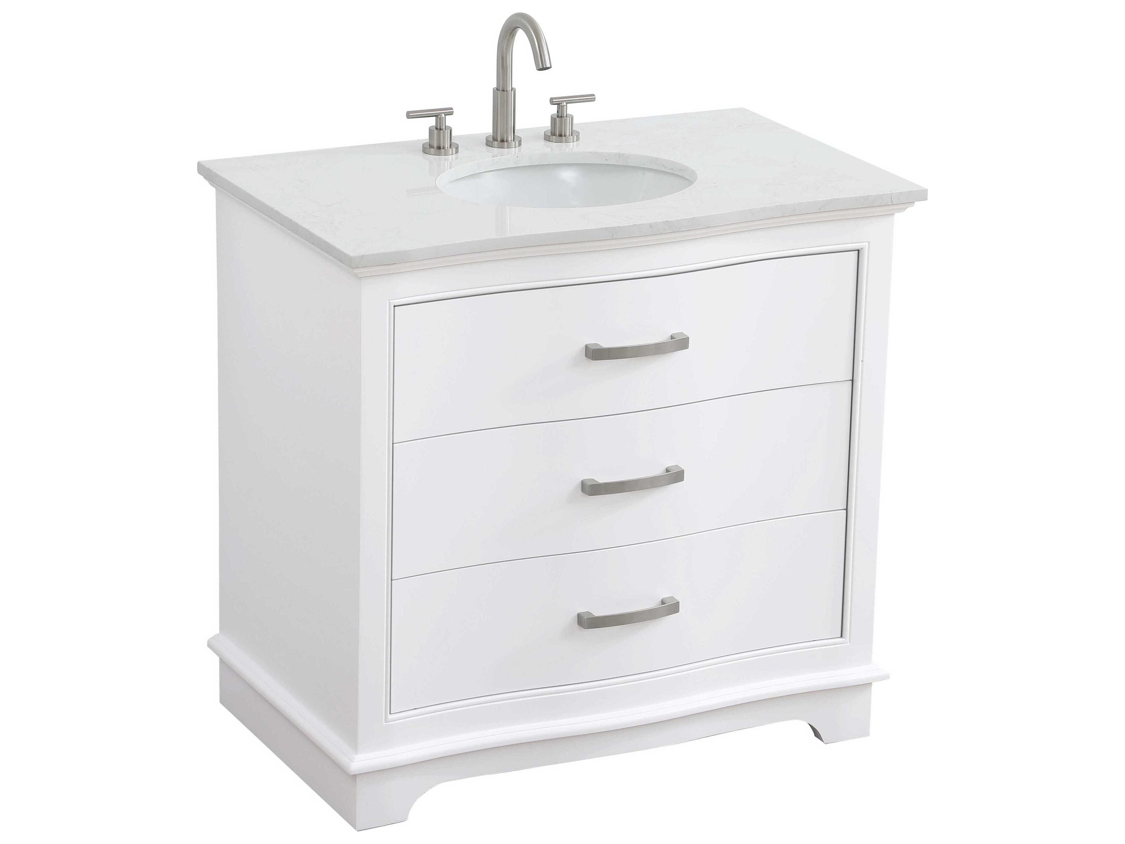 Elegant Lighting Knox White 36" Vanity