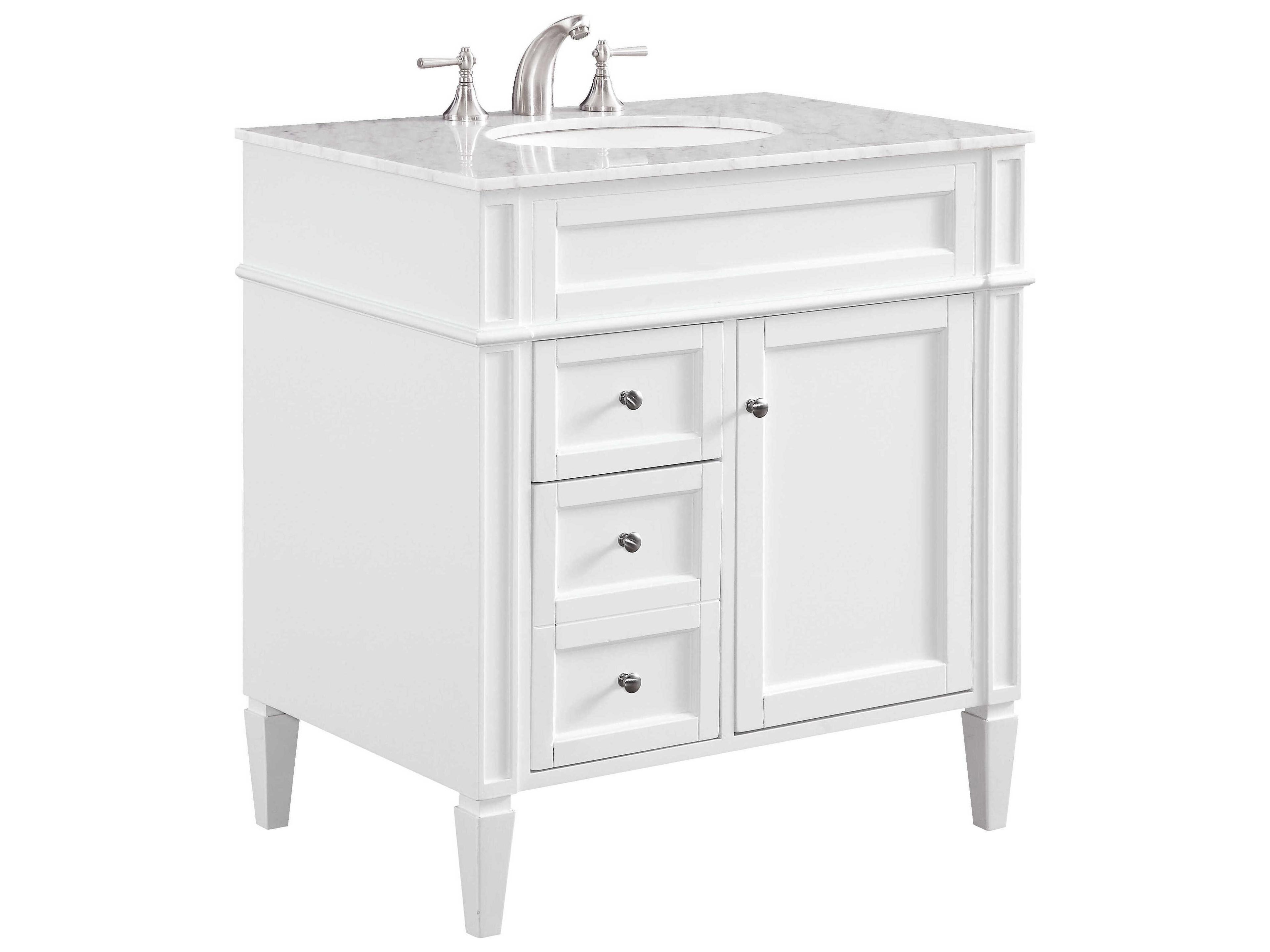 Elegant Lighting Park Avenue White 32" Vanity