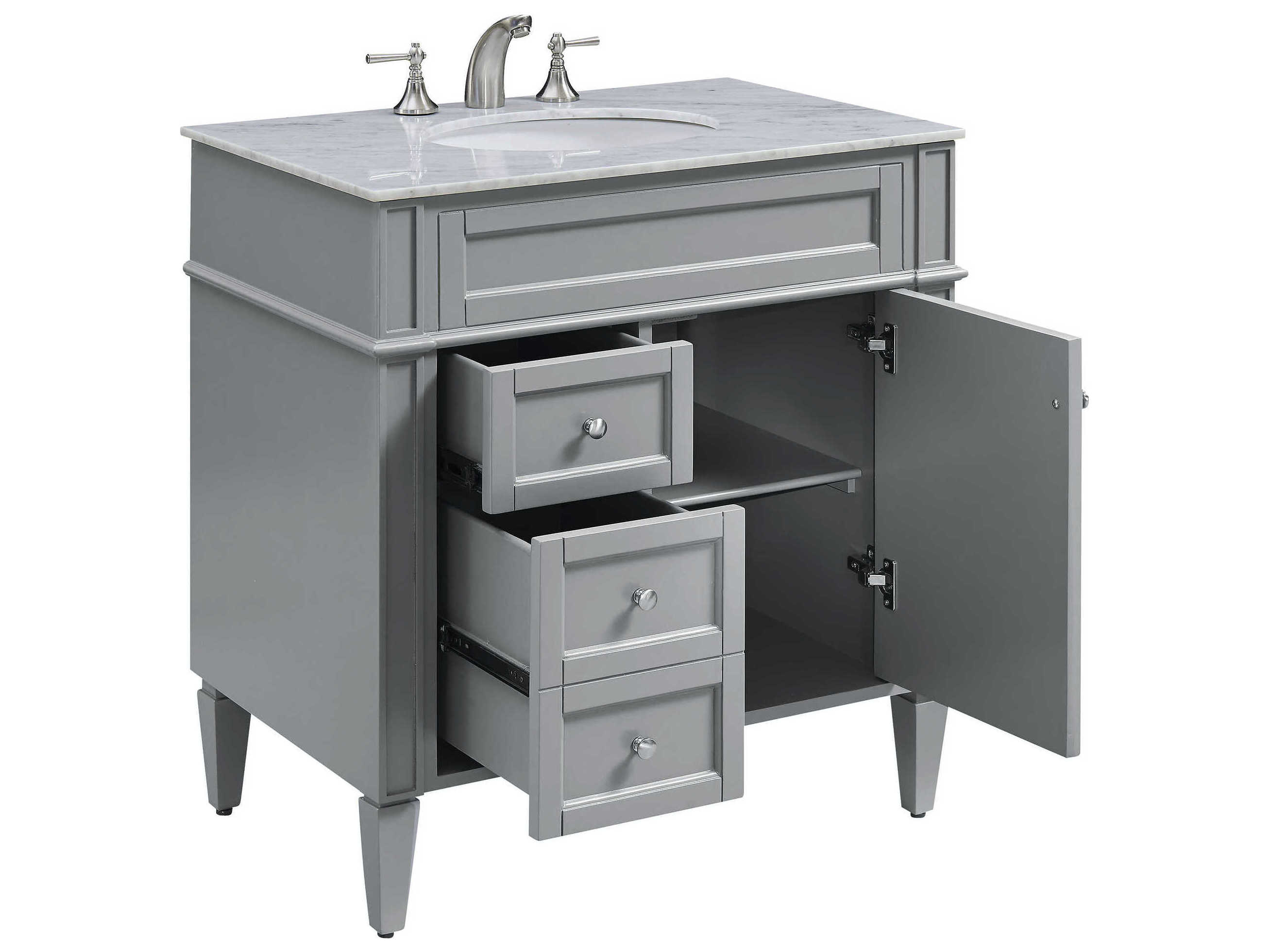Elegant Lighting Park Avenue Grey 32" Vanity