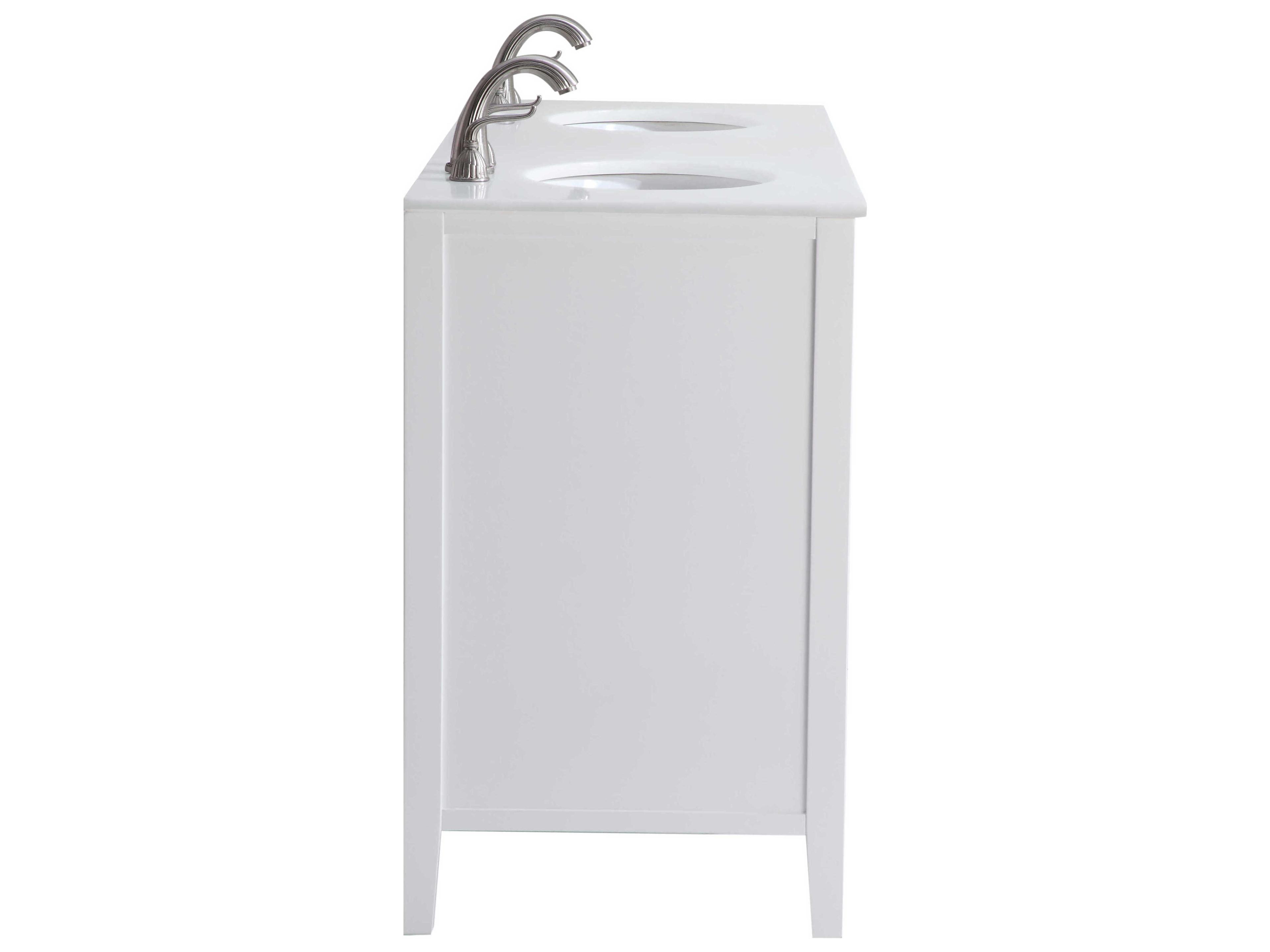 Elegant Lighting Cape Cod Antique White 60" Vanity