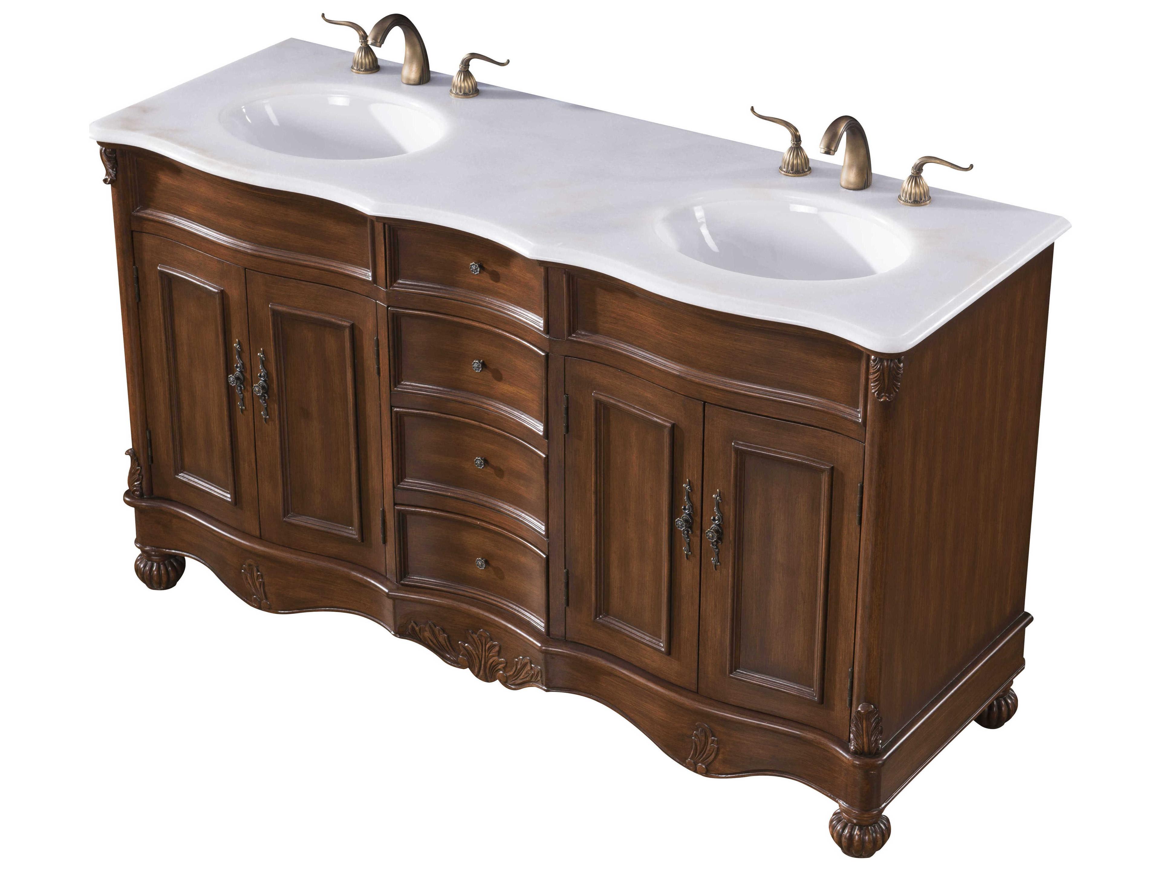 Elegant Lighting Windsor Teak 60" Vanity