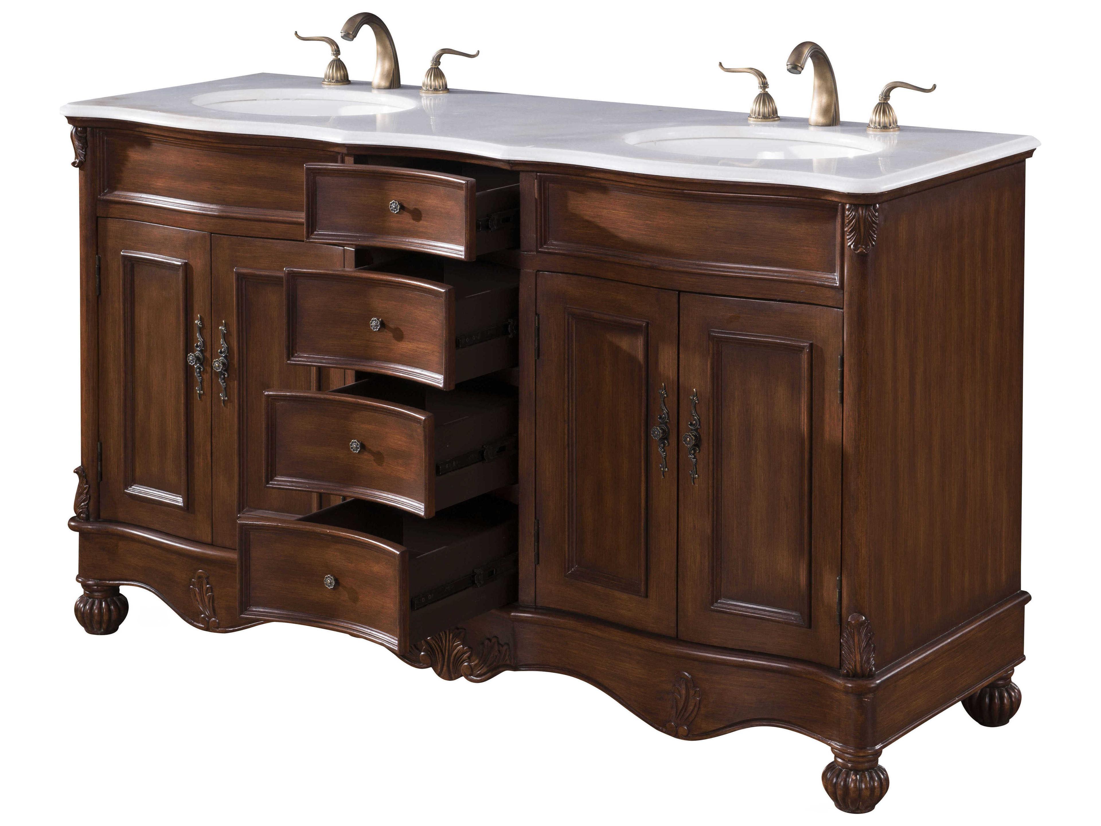Elegant Lighting Windsor Teak 60" Vanity