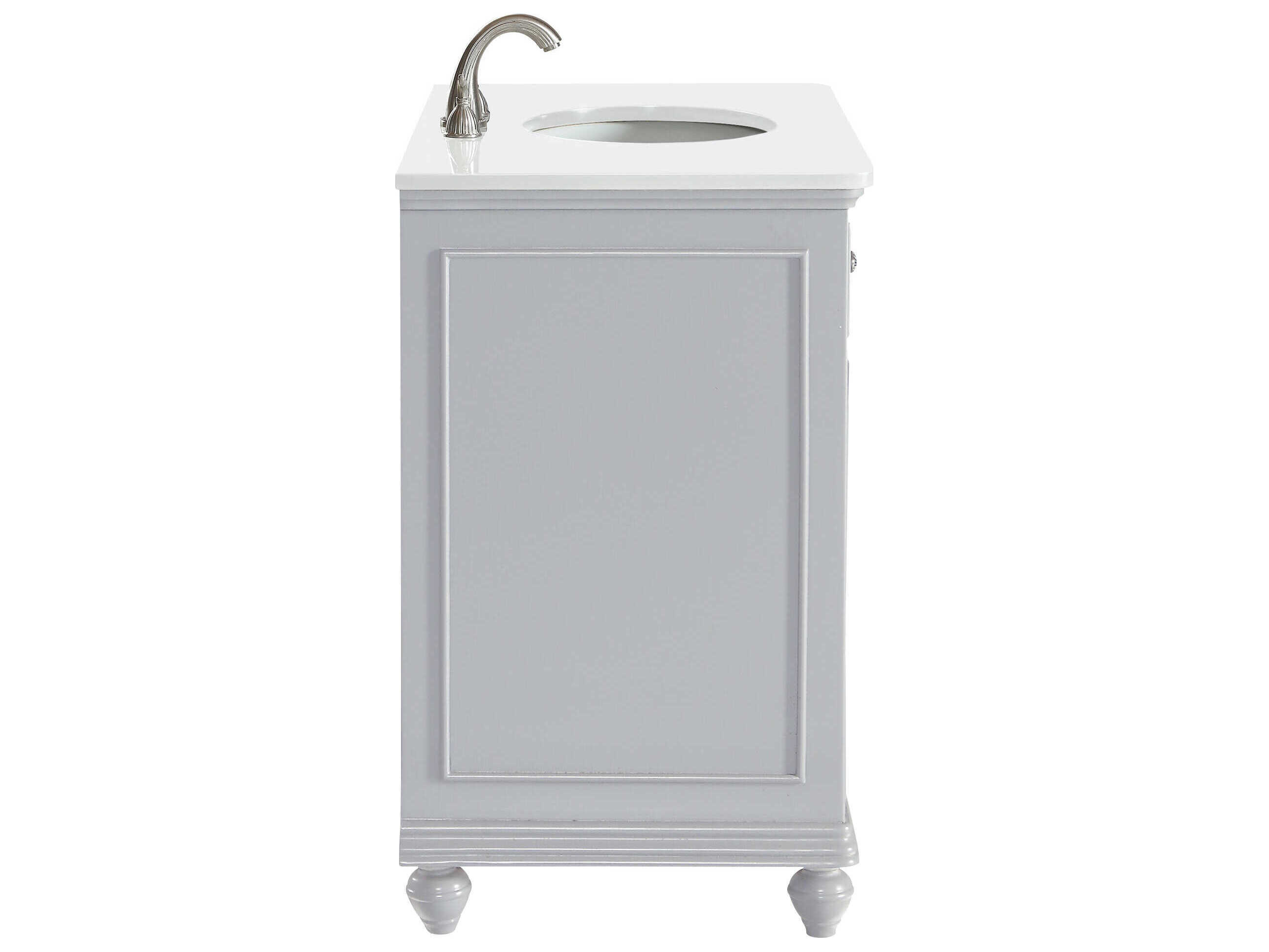 Elegant Lighting Otto Grey 36" Vanity with Ivory White Quartz Countertop