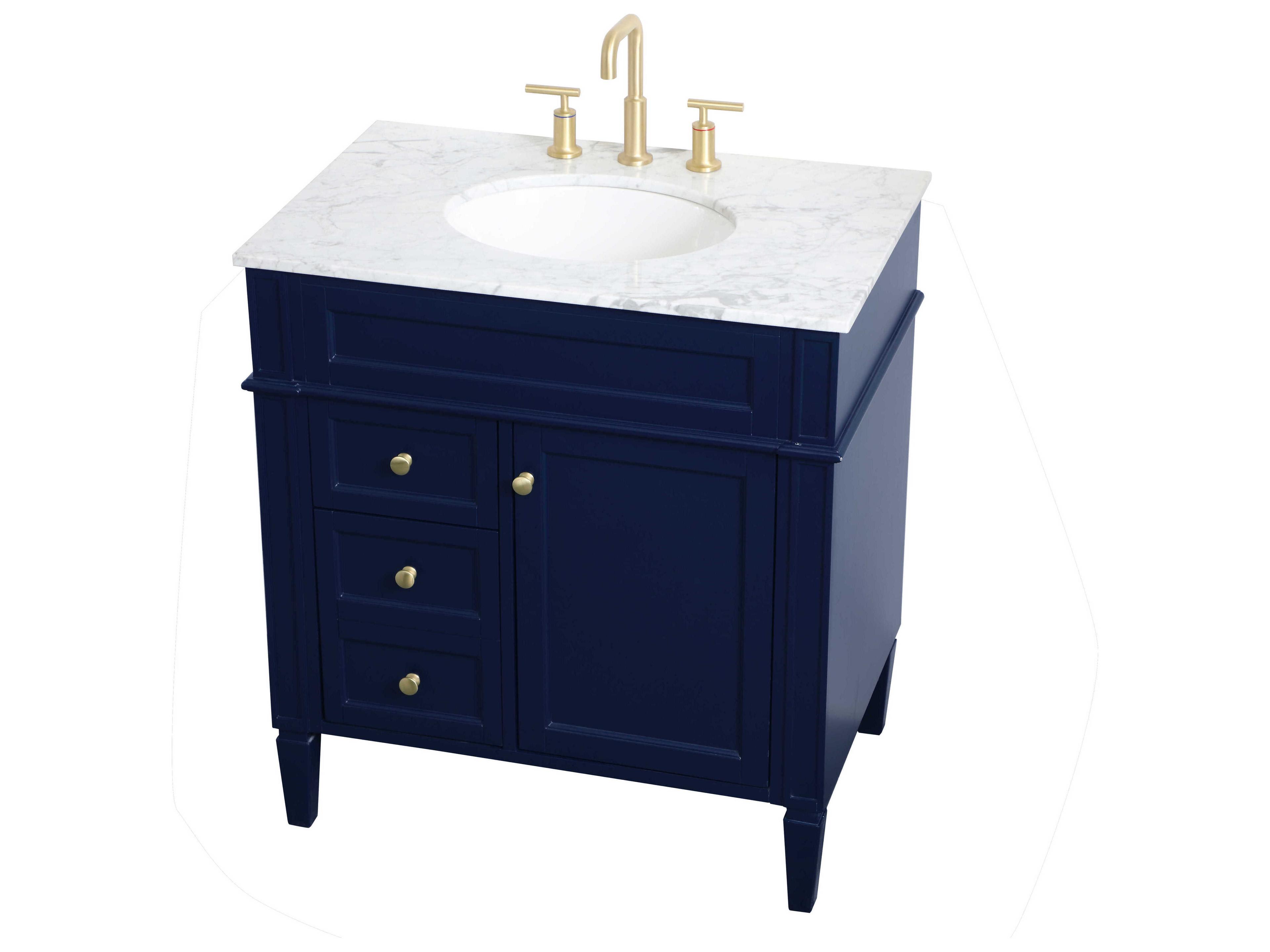 Elegant Lighting Park Avenue Blue 32" Vanity