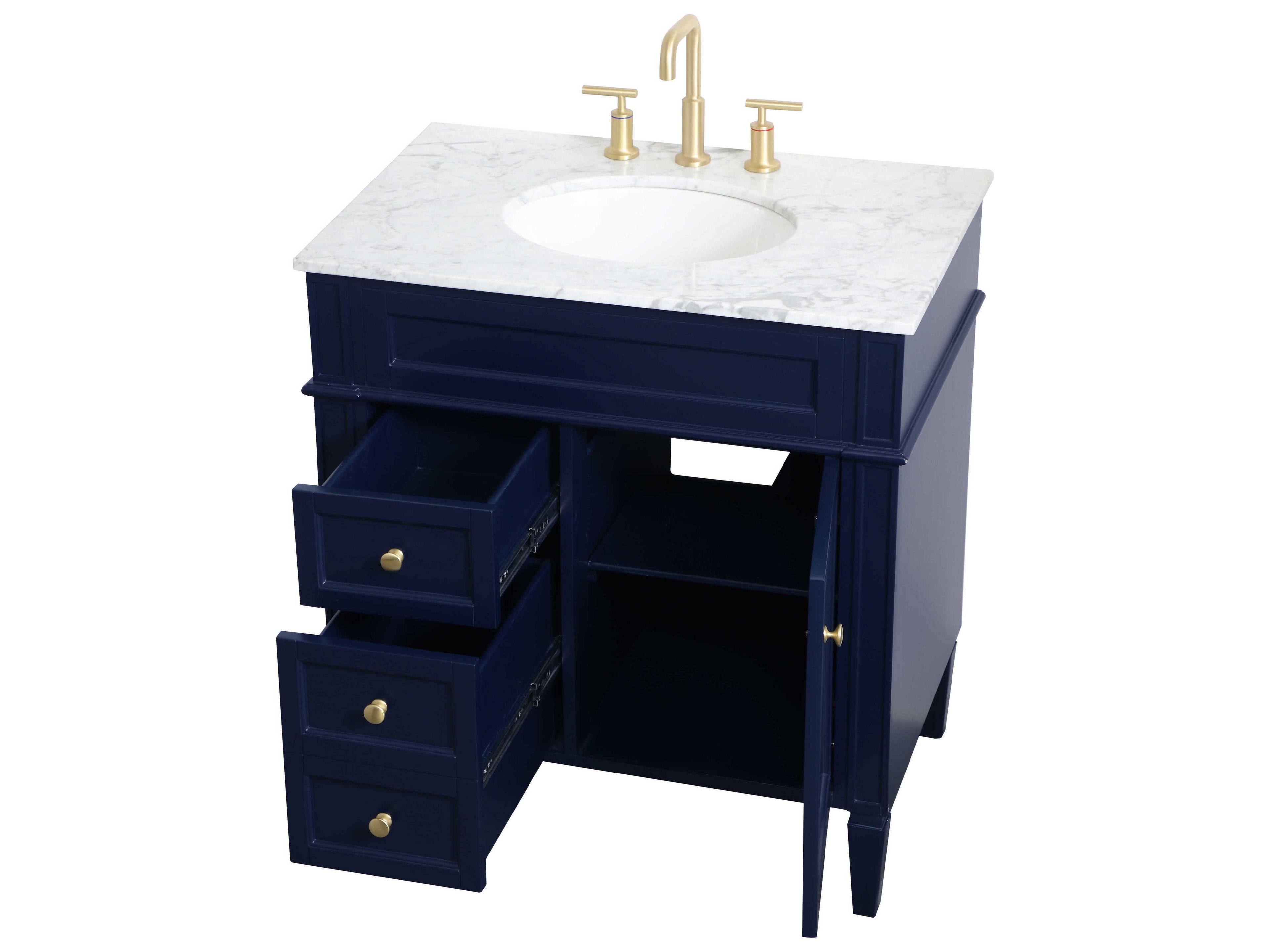 Elegant Lighting Park Avenue Blue 32" Vanity