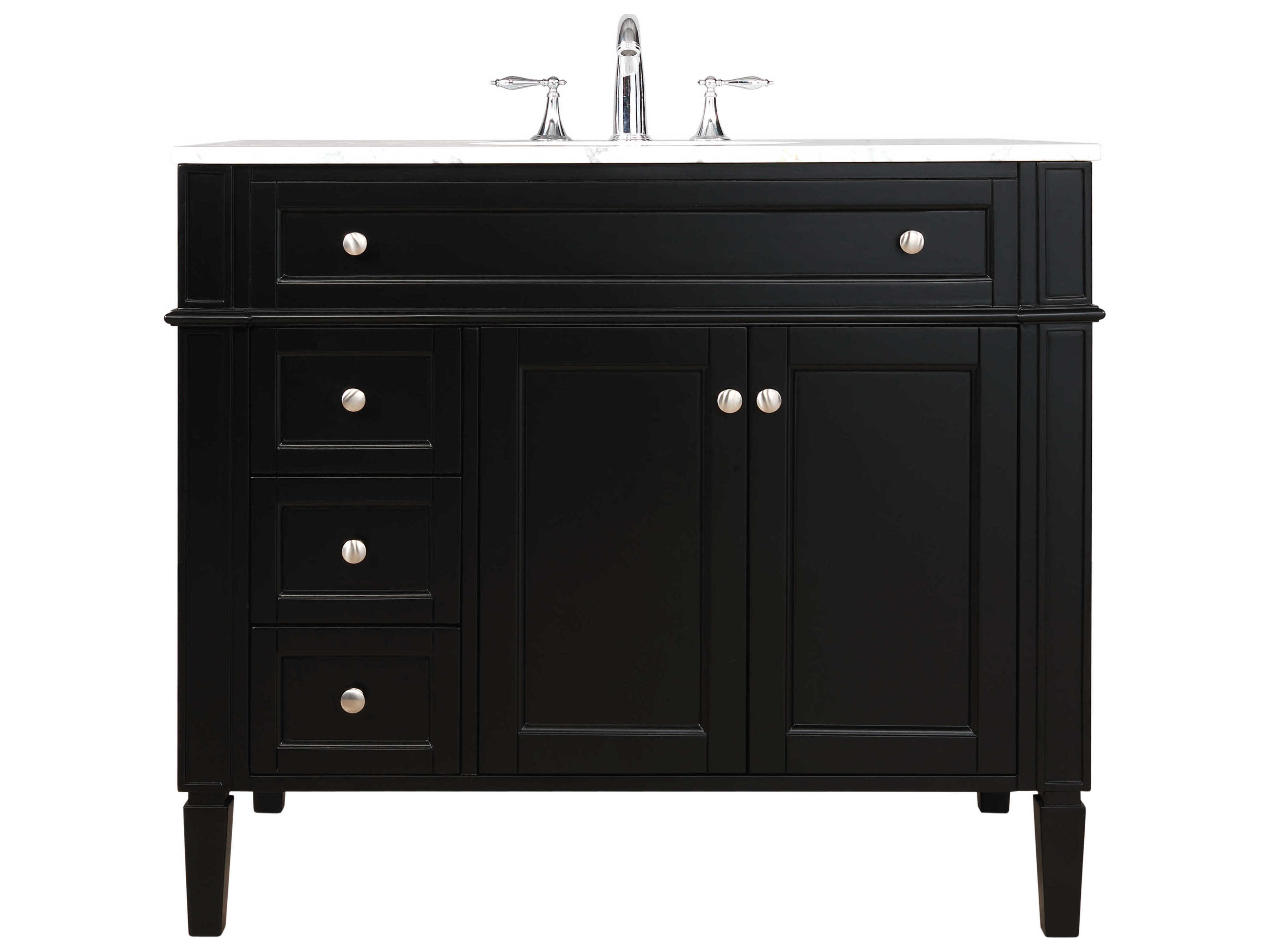 Elegant Lighting Park Avenue Black 40" Vanity