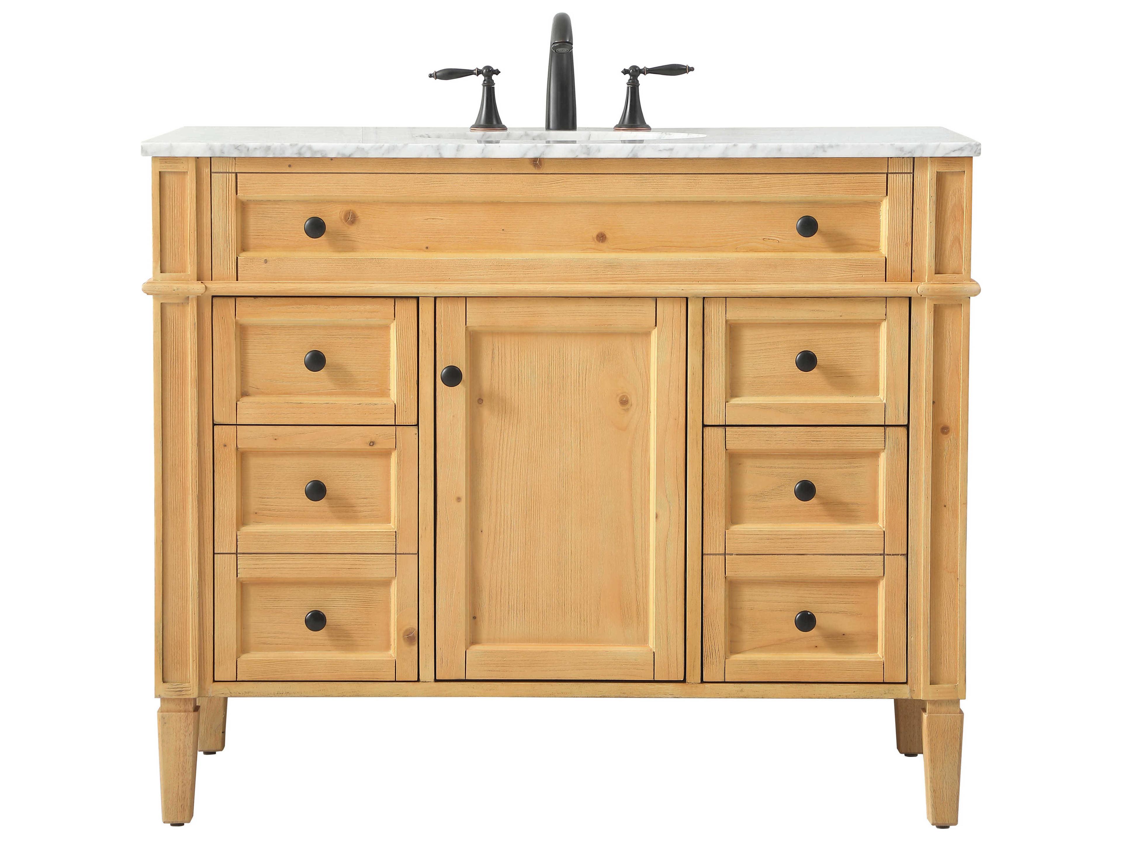 Elegant Lighting Park Avenue Natural Wood 42" Vanity