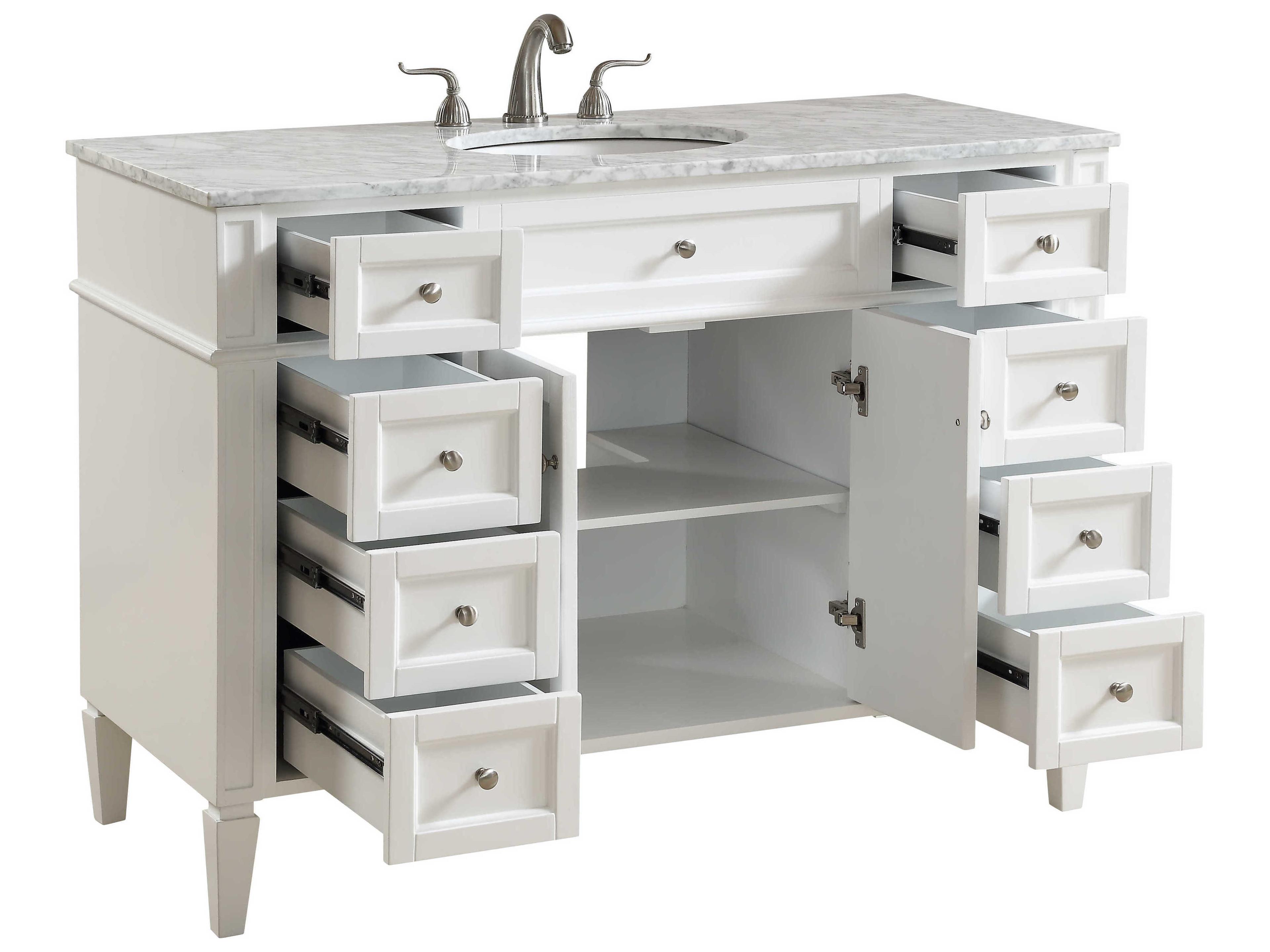 Elegant Lighting Park Avenue White 48" Vanity