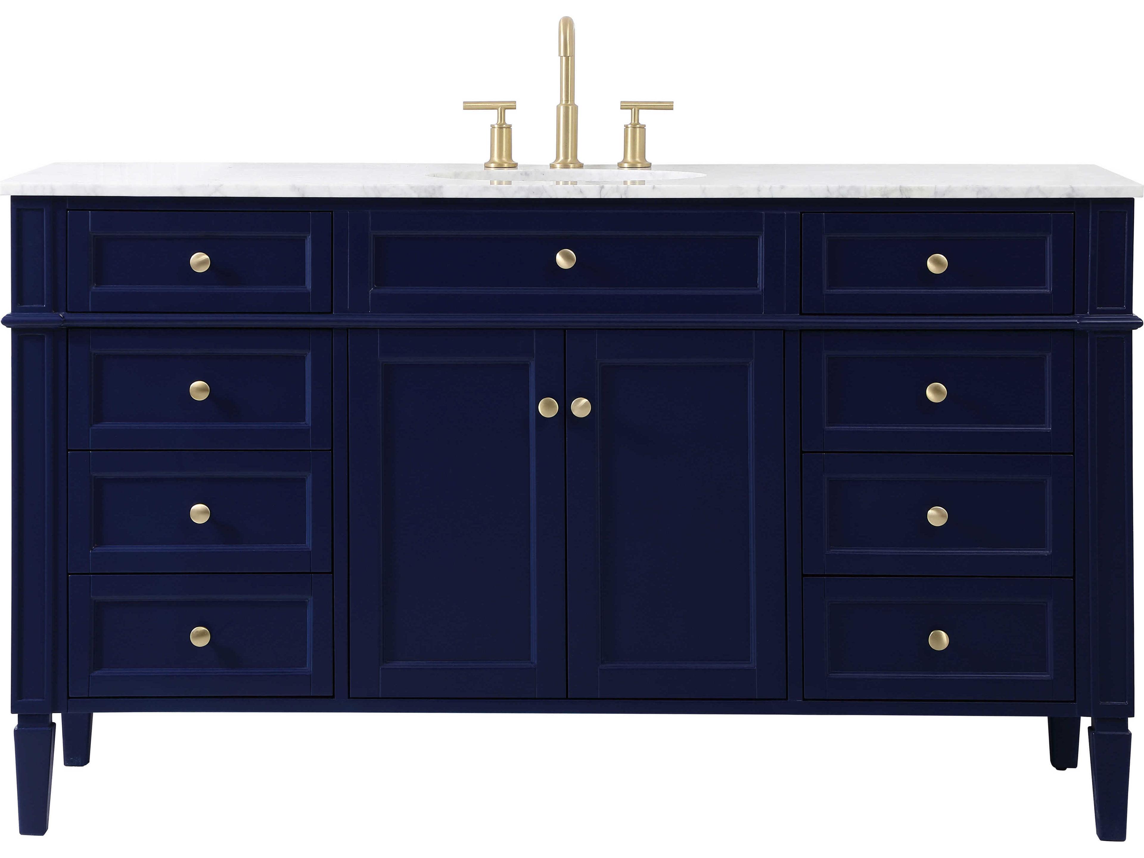 Elegant Lighting Park Avenue Blue 60" Vanity