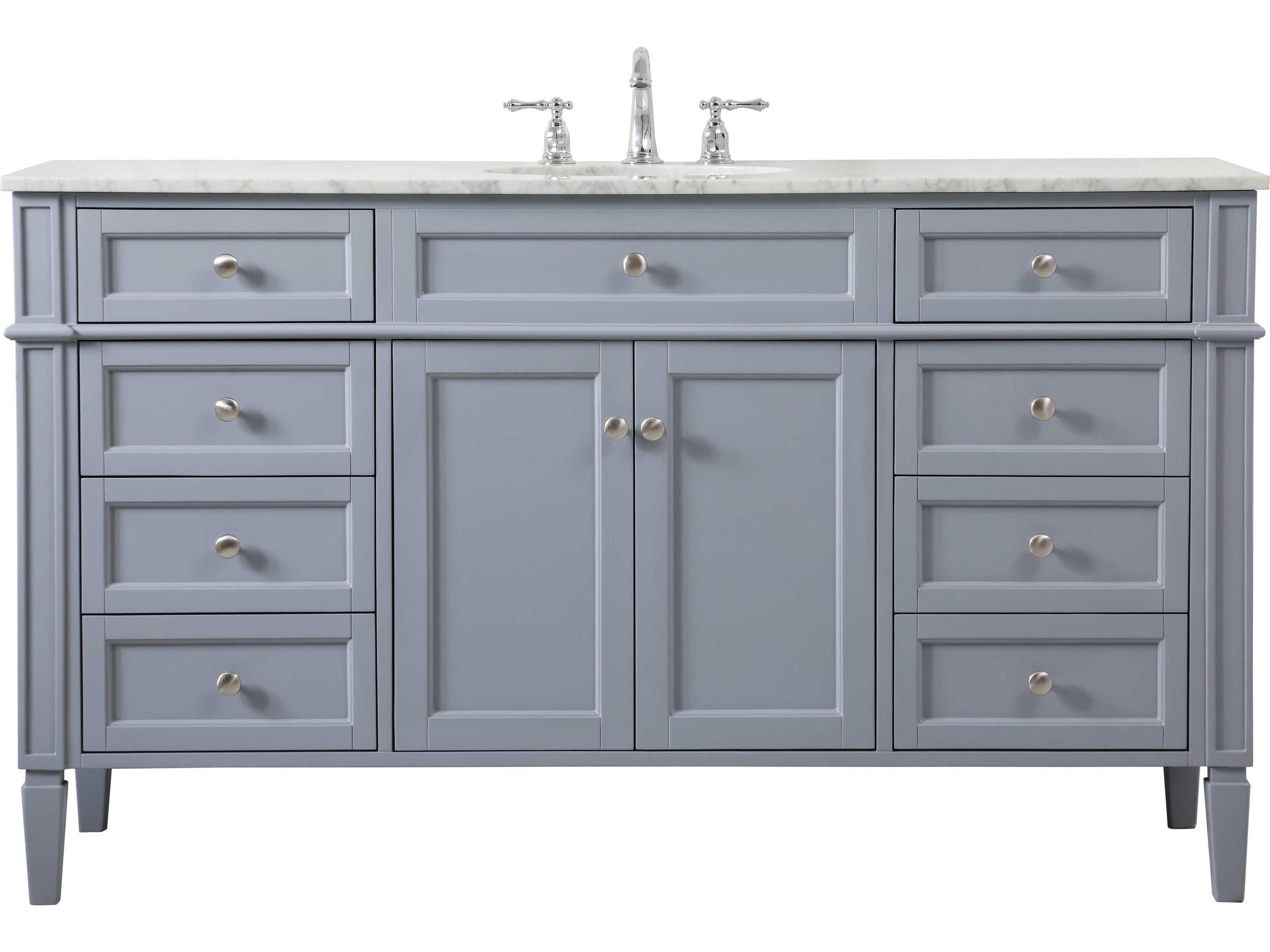 Elegant Lighting Park Avenue Grey 60" Vanity