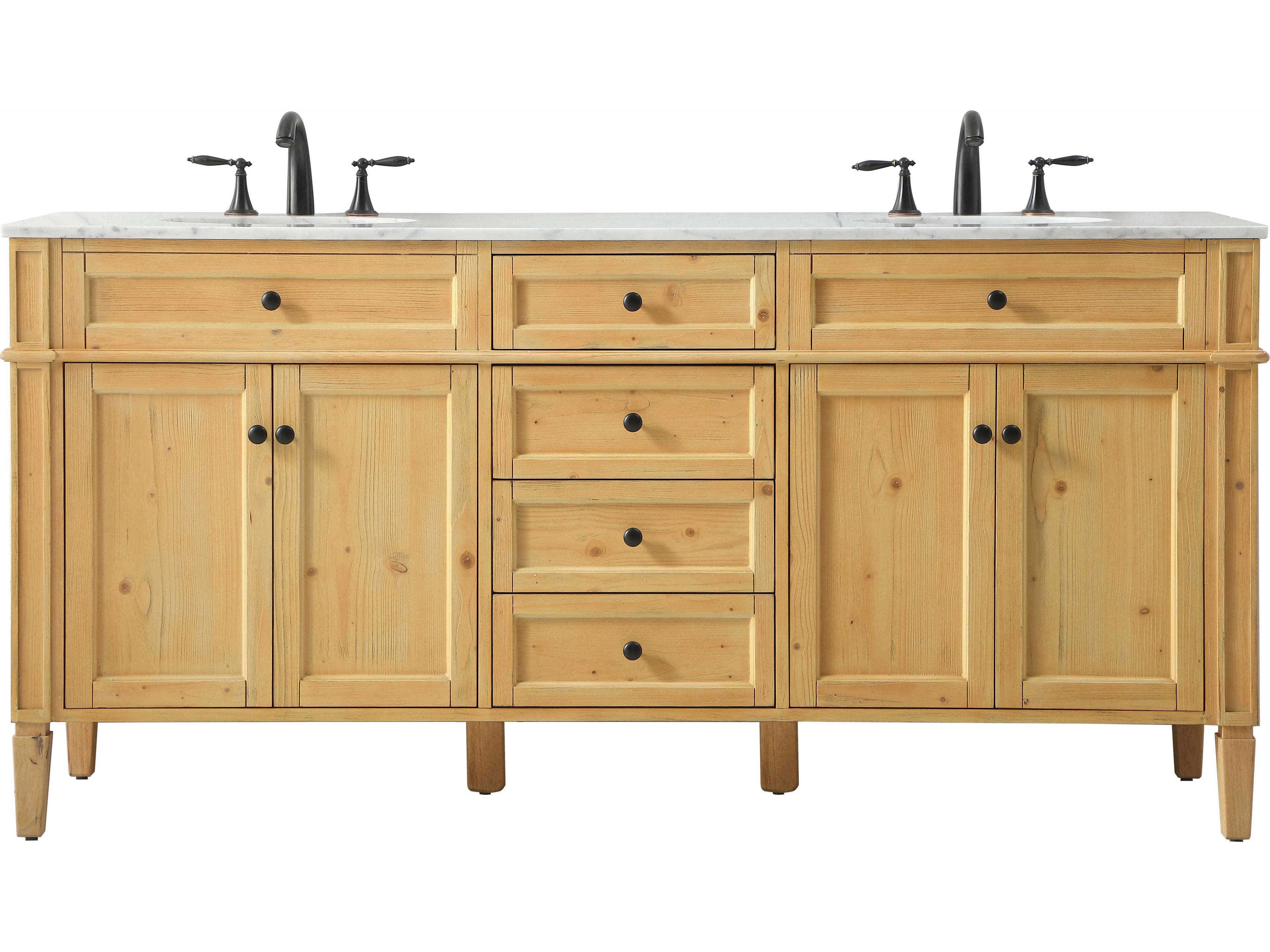 Elegant Lighting Park Avenue Natural Wood 72" Vanity