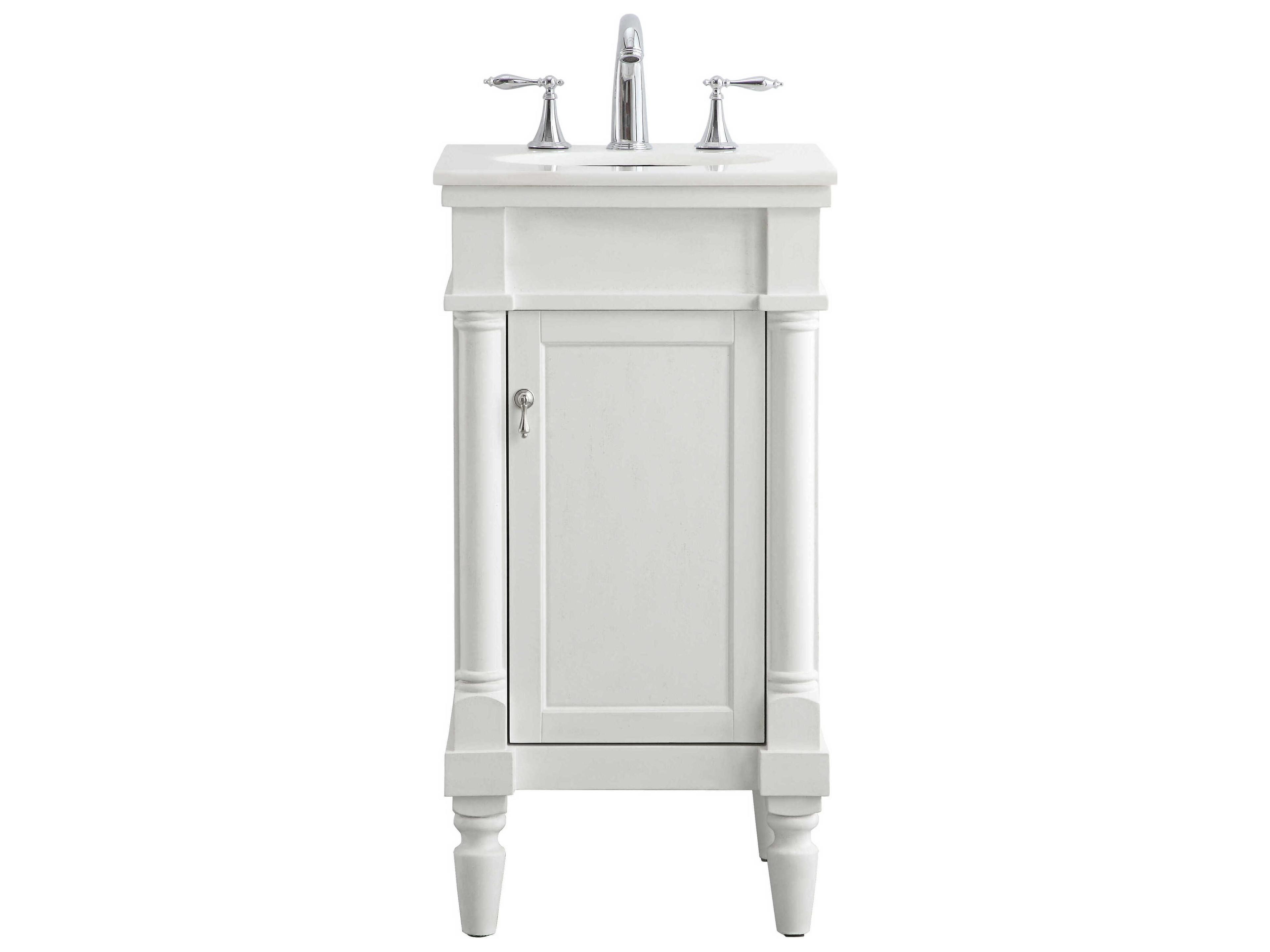 Elegant Lighting Lexington Antique White 19" Vanity