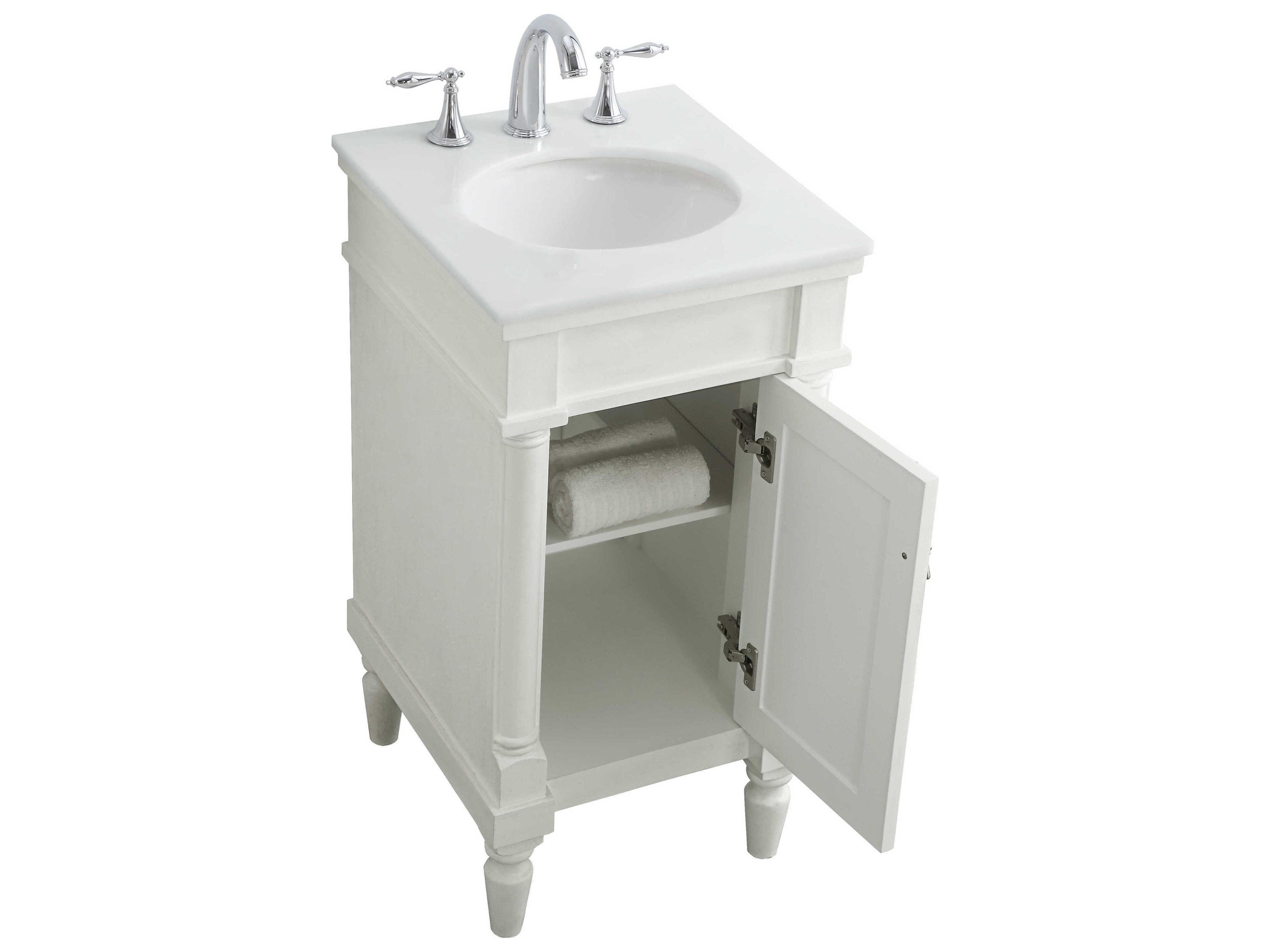 Elegant Lighting Lexington Antique White 19" Vanity