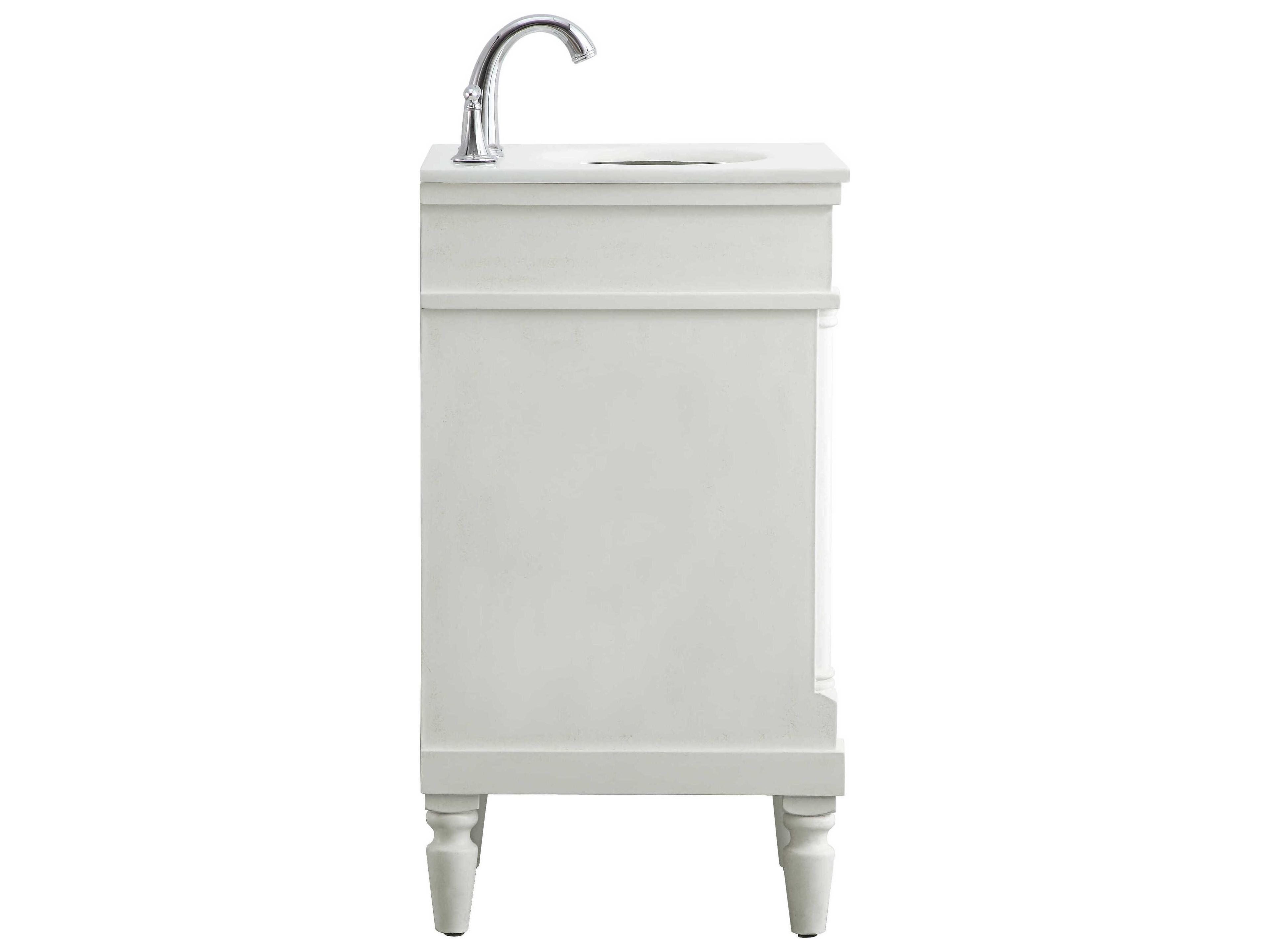 Elegant Lighting Lexington Antique White 19" Vanity