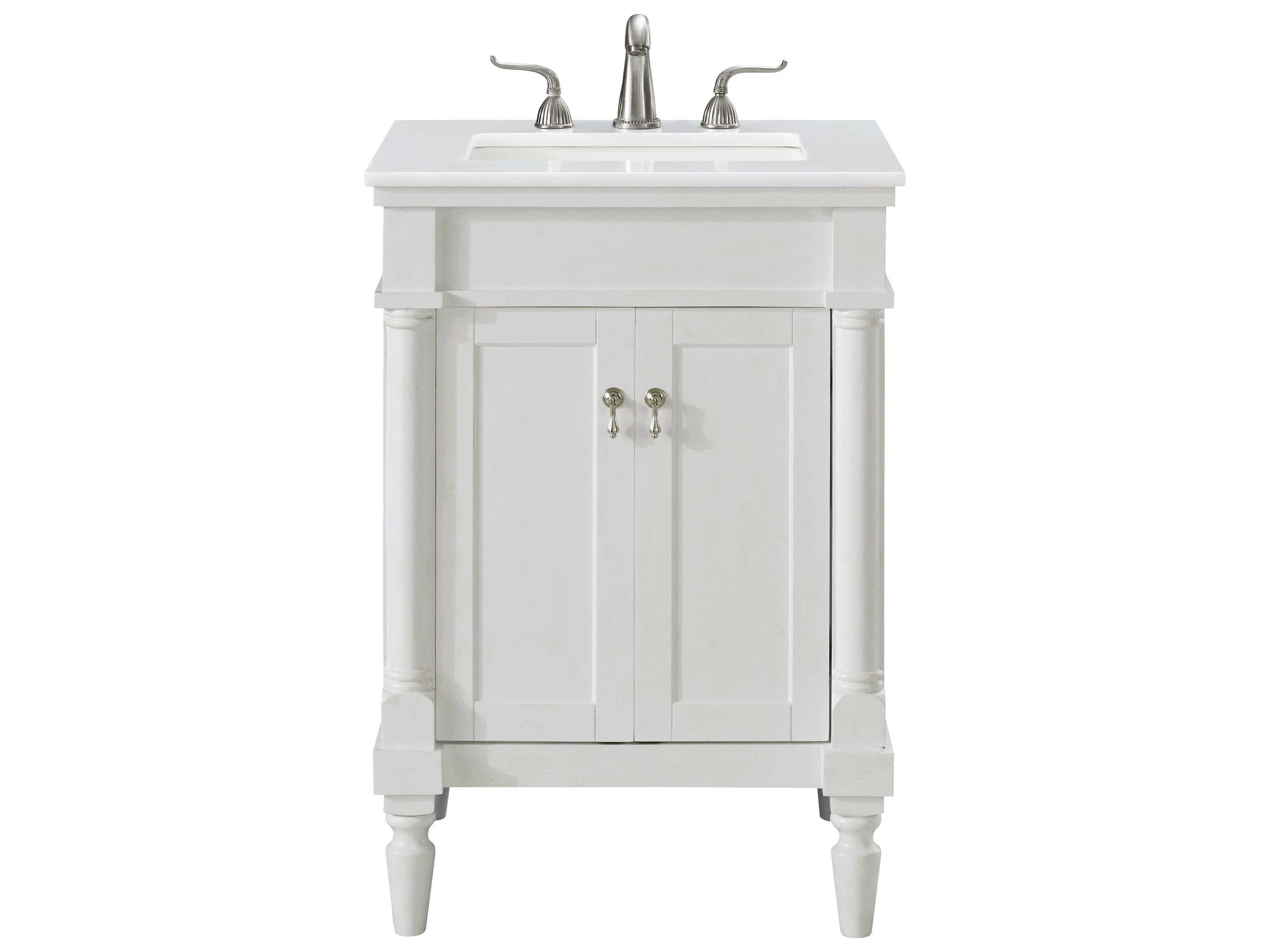 Elegant Lighting Lexington Antique White 24" Vanity