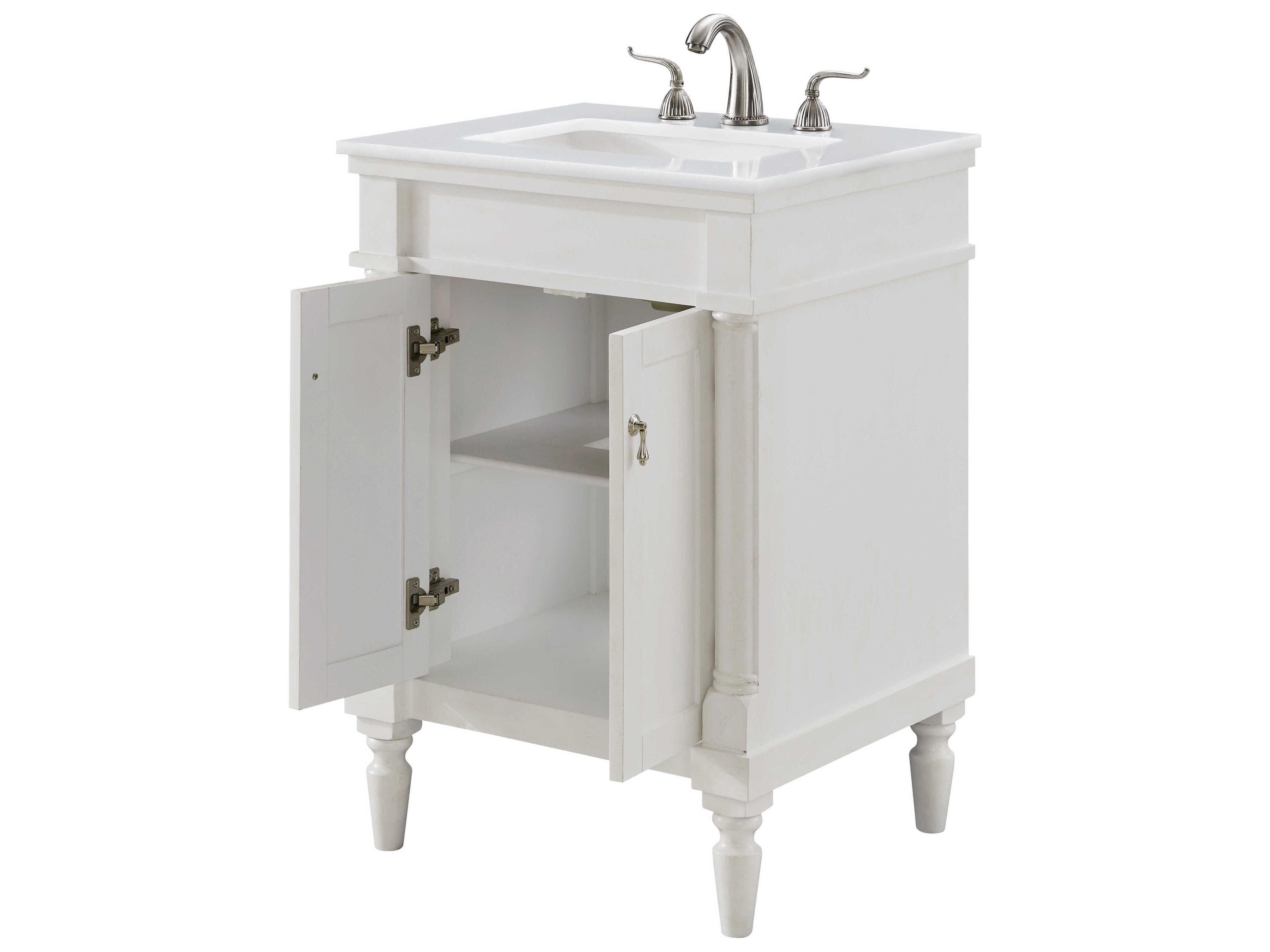 Elegant Lighting Lexington Antique White 24" Vanity