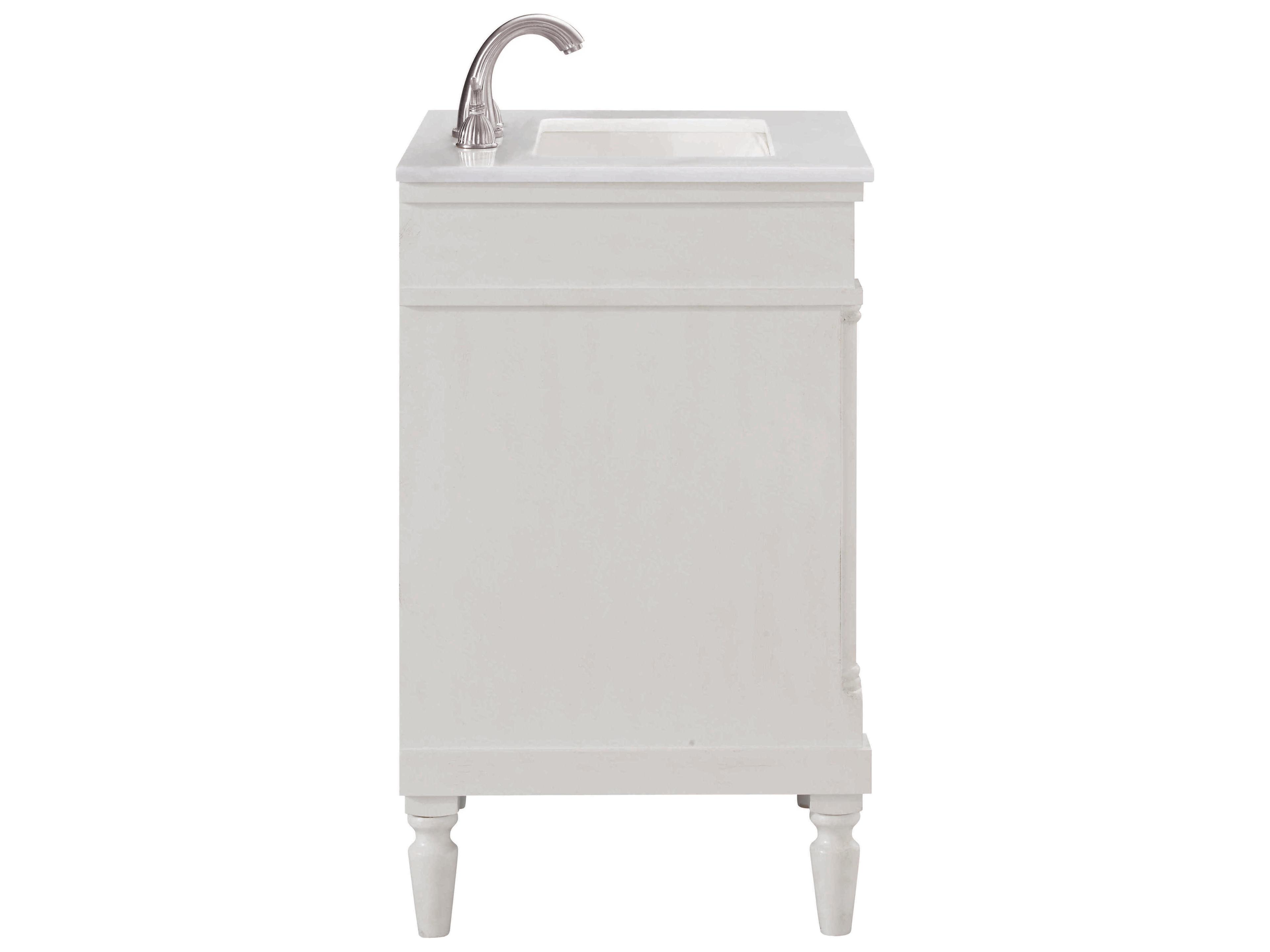 Elegant Lighting Lexington Antique White 24" Vanity