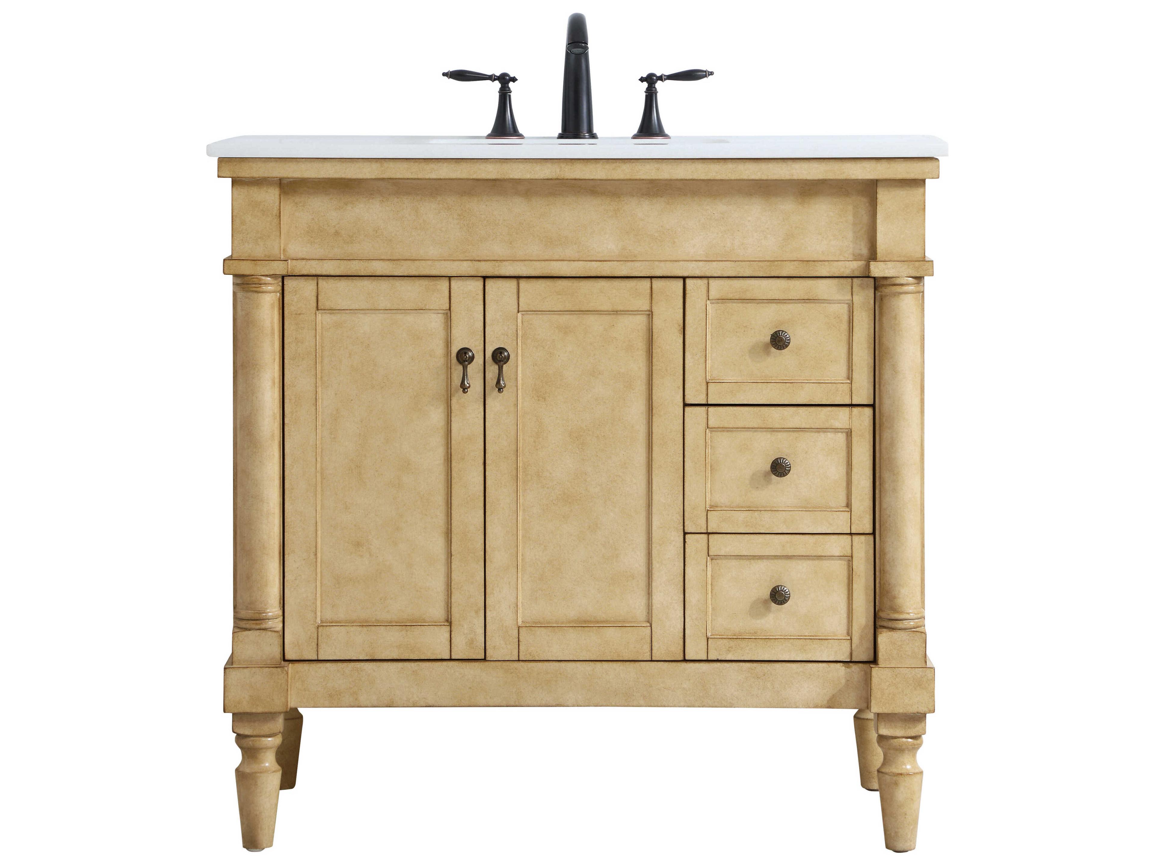 Elegant Lighting Lexington Antique Beige 36" Vanity