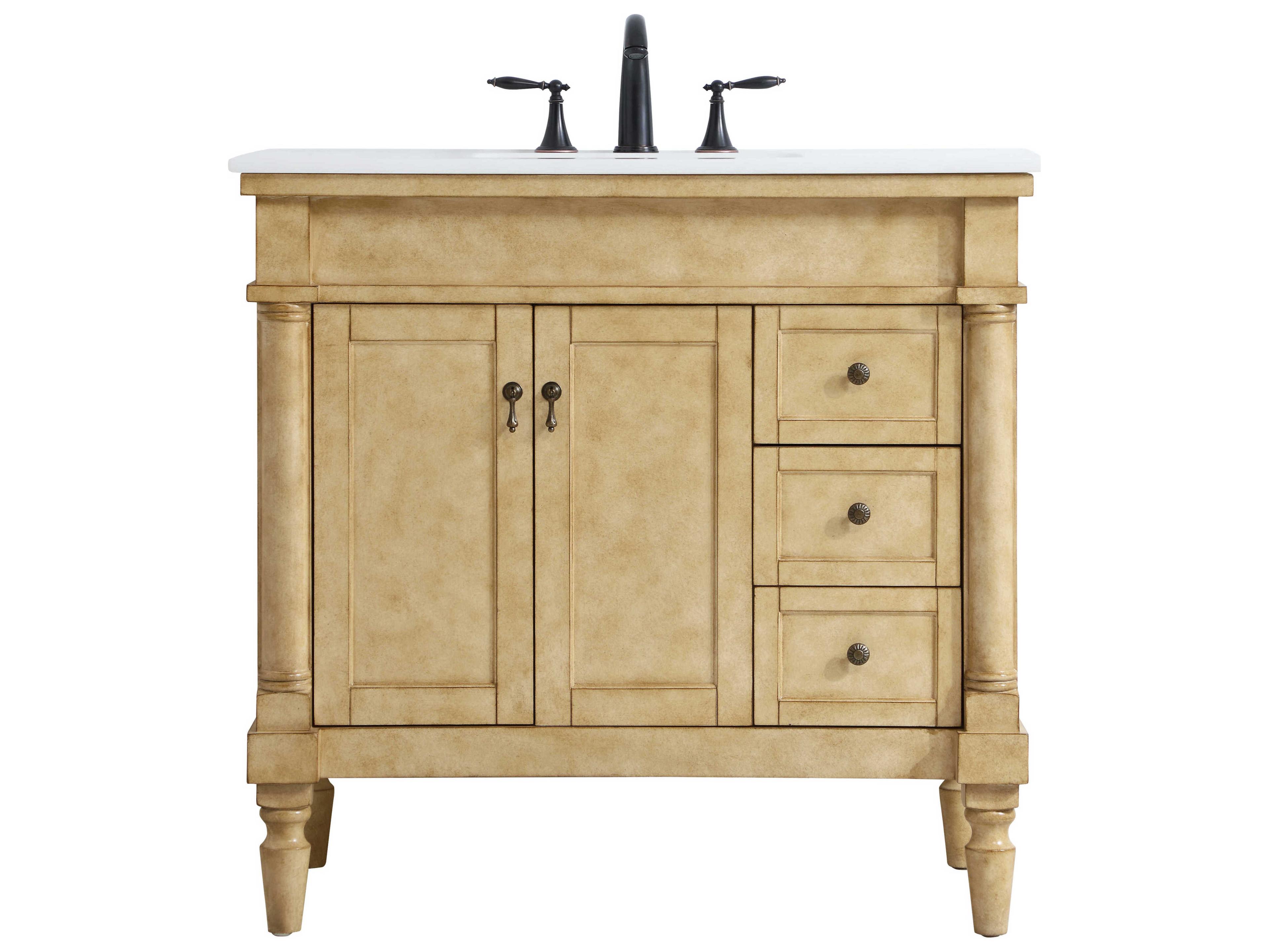 Elegant Lighting Lexington Antique Beige 36" Vanity