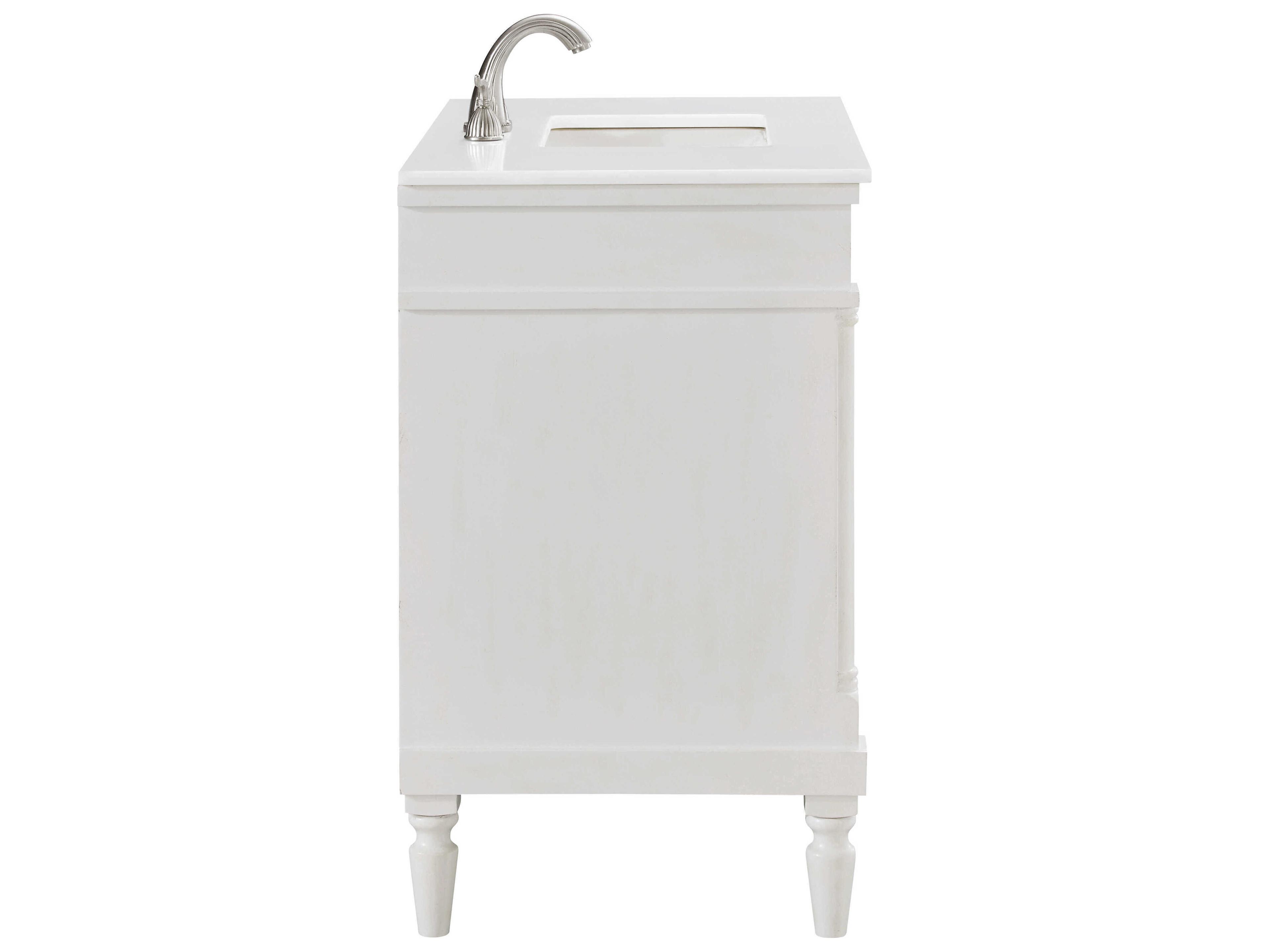 Elegant Lighting Lexington Antique White 36" Vanity