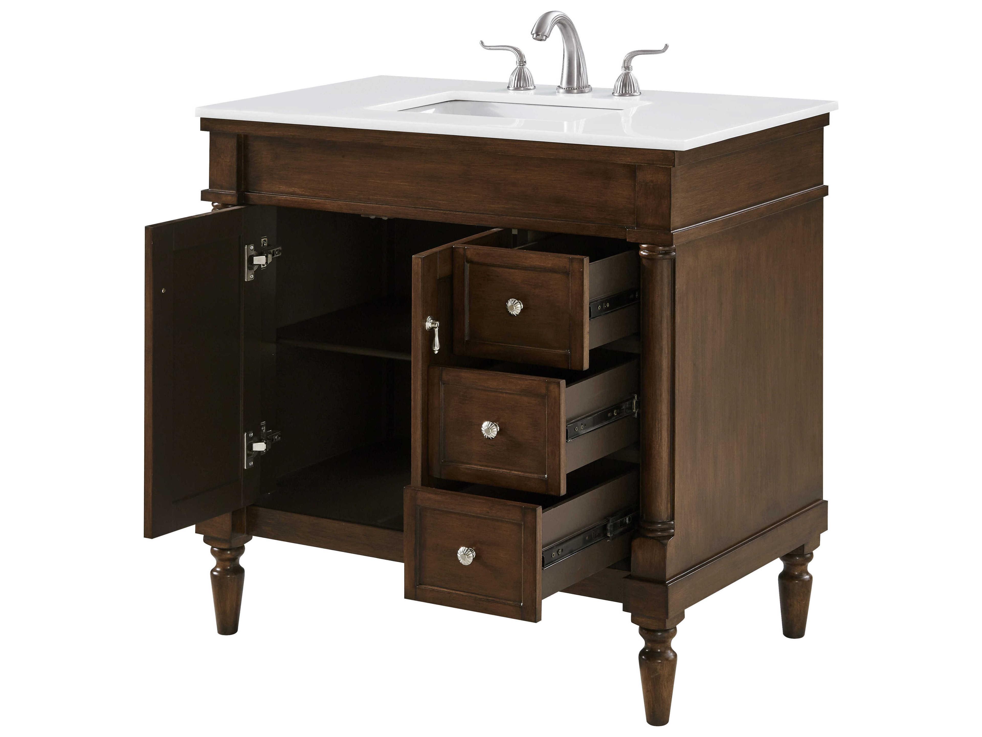 Elegant Lighting Lexington Walnut 36" Vanity