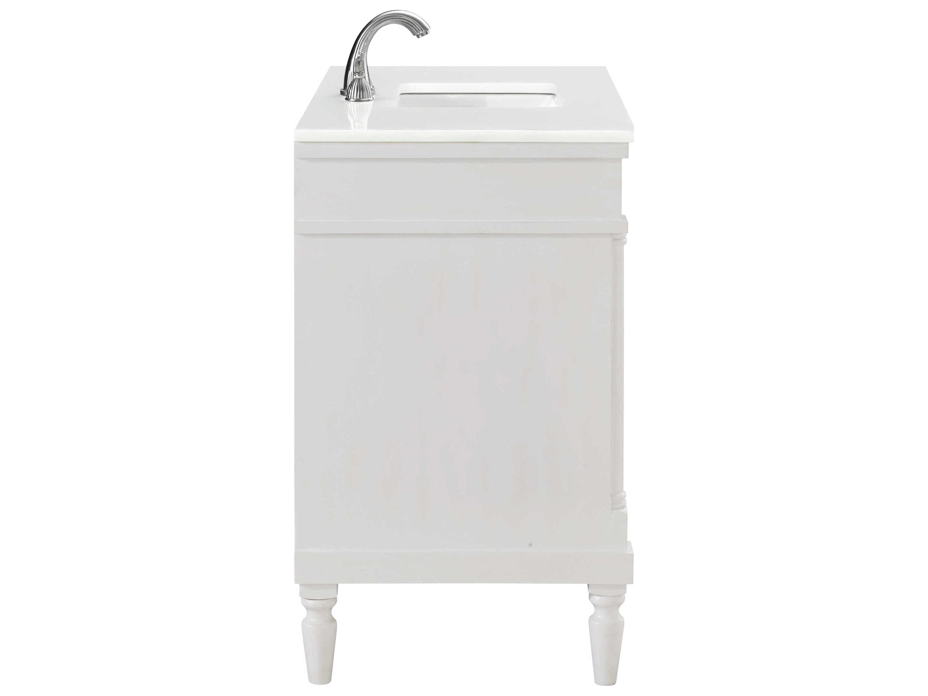 Elegant Lighting Lexington Antique White 42" Vanity