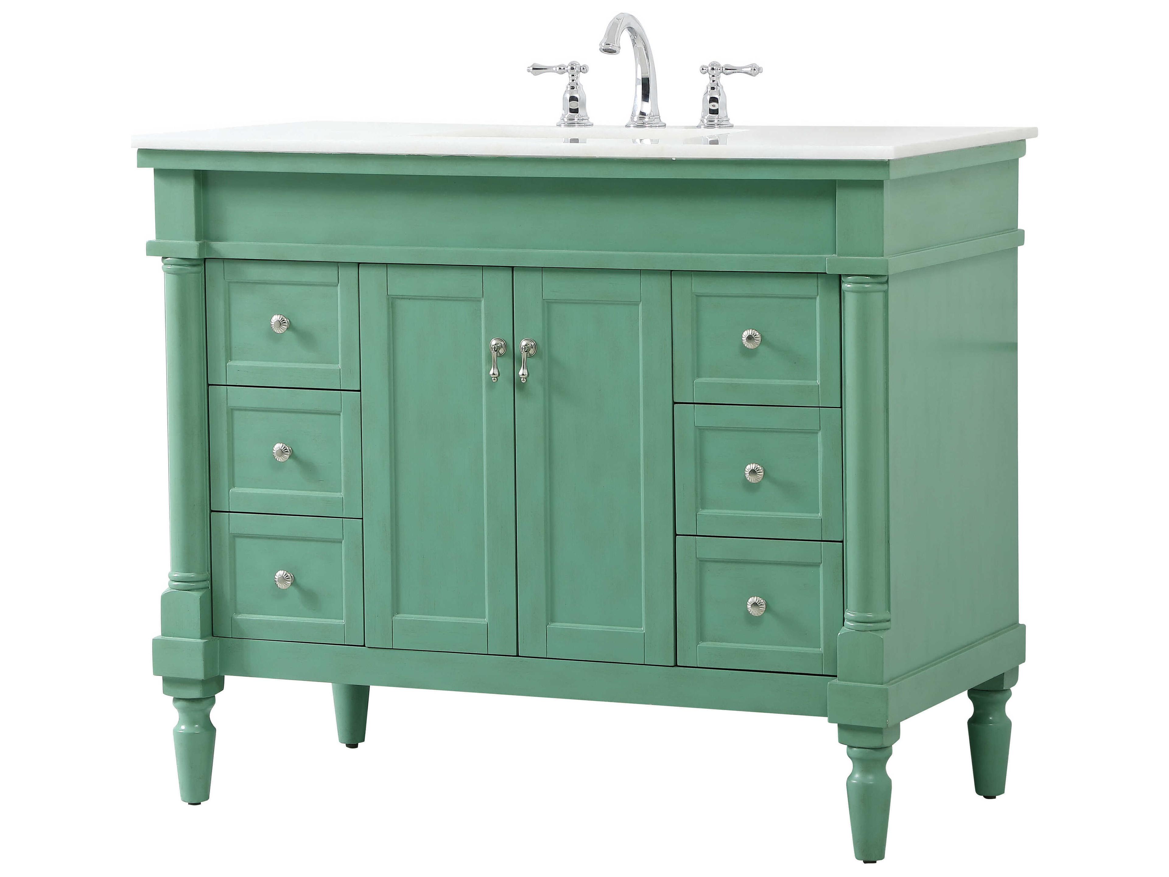 Elegant Lighting Lexington Vintage Mint 42" Vanity