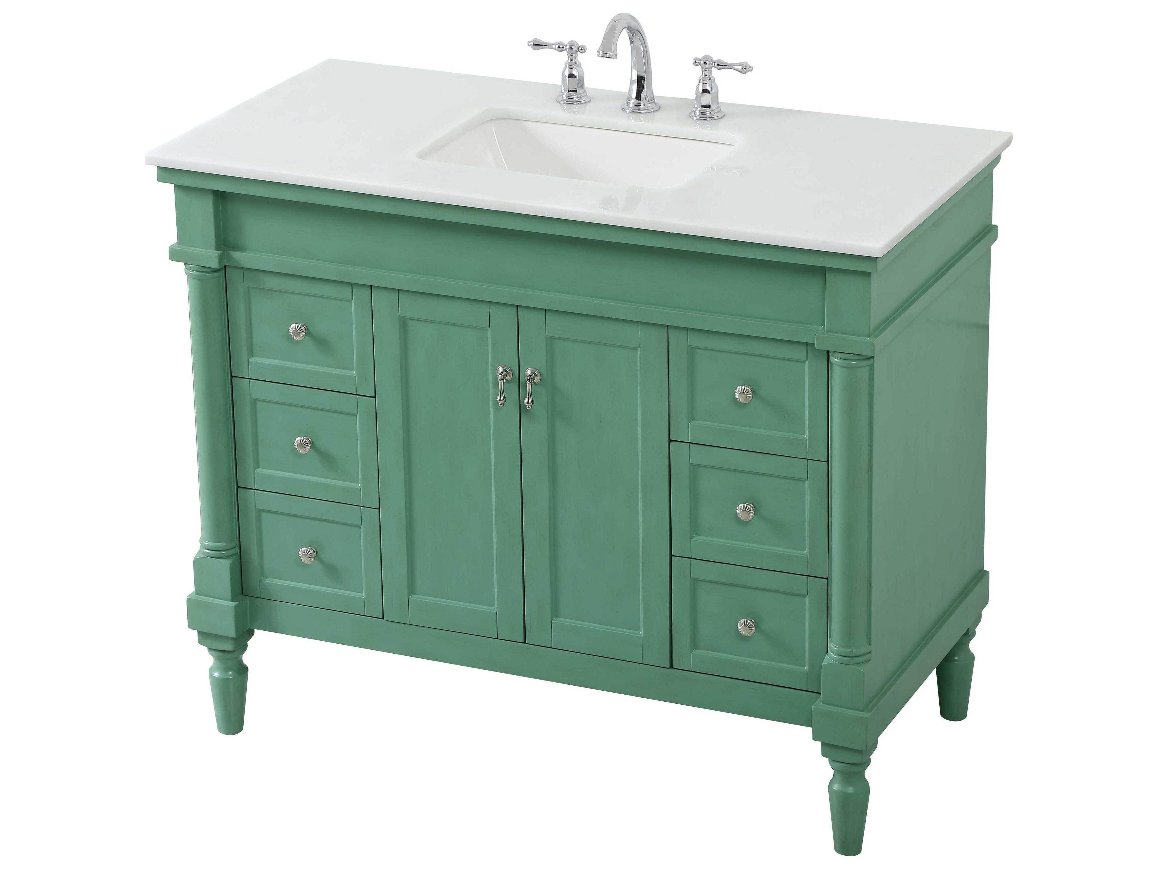 Elegant Lighting Lexington Vintage Mint 42" Vanity
