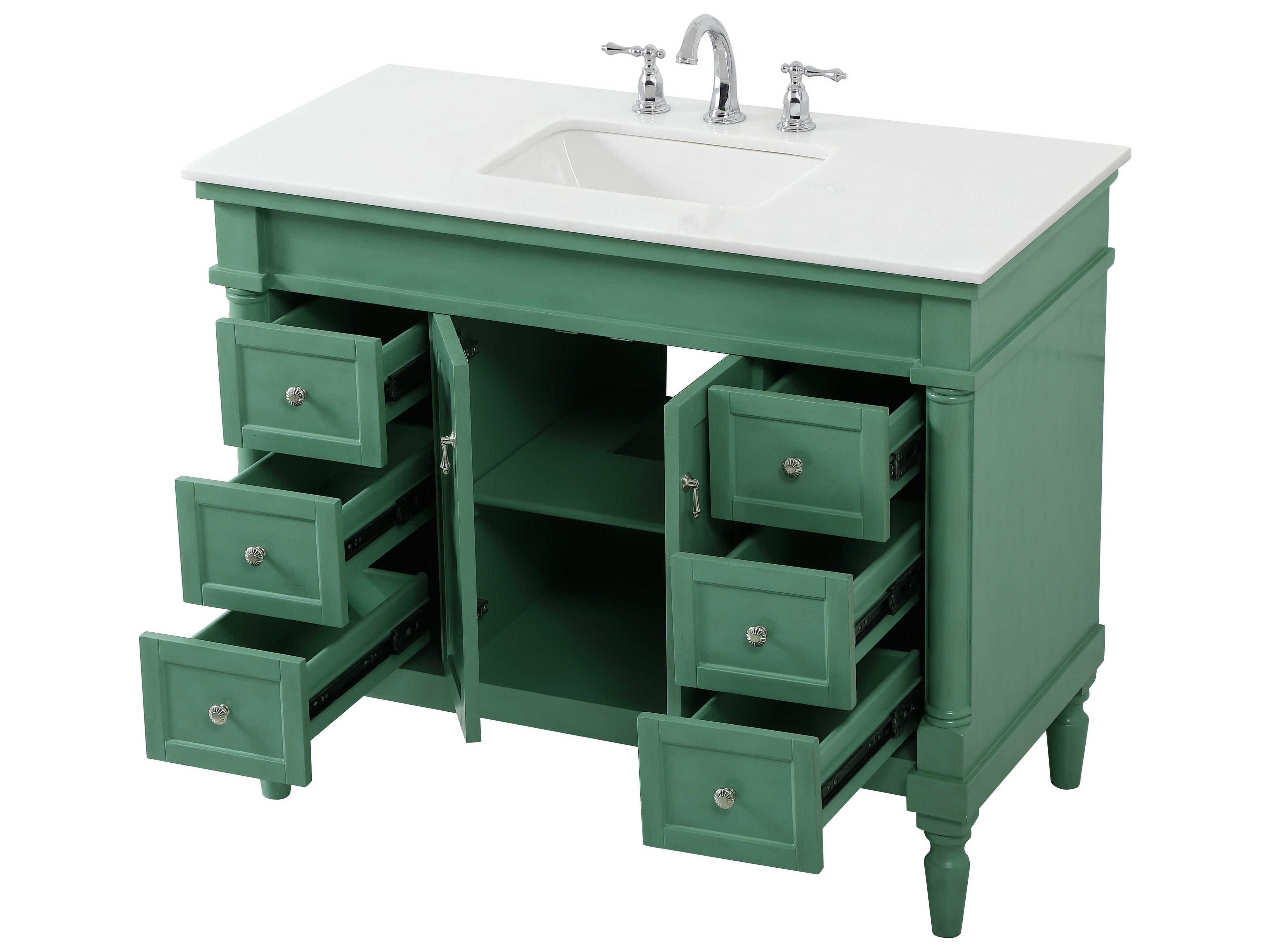 Elegant Lighting Lexington Vintage Mint 42" Vanity