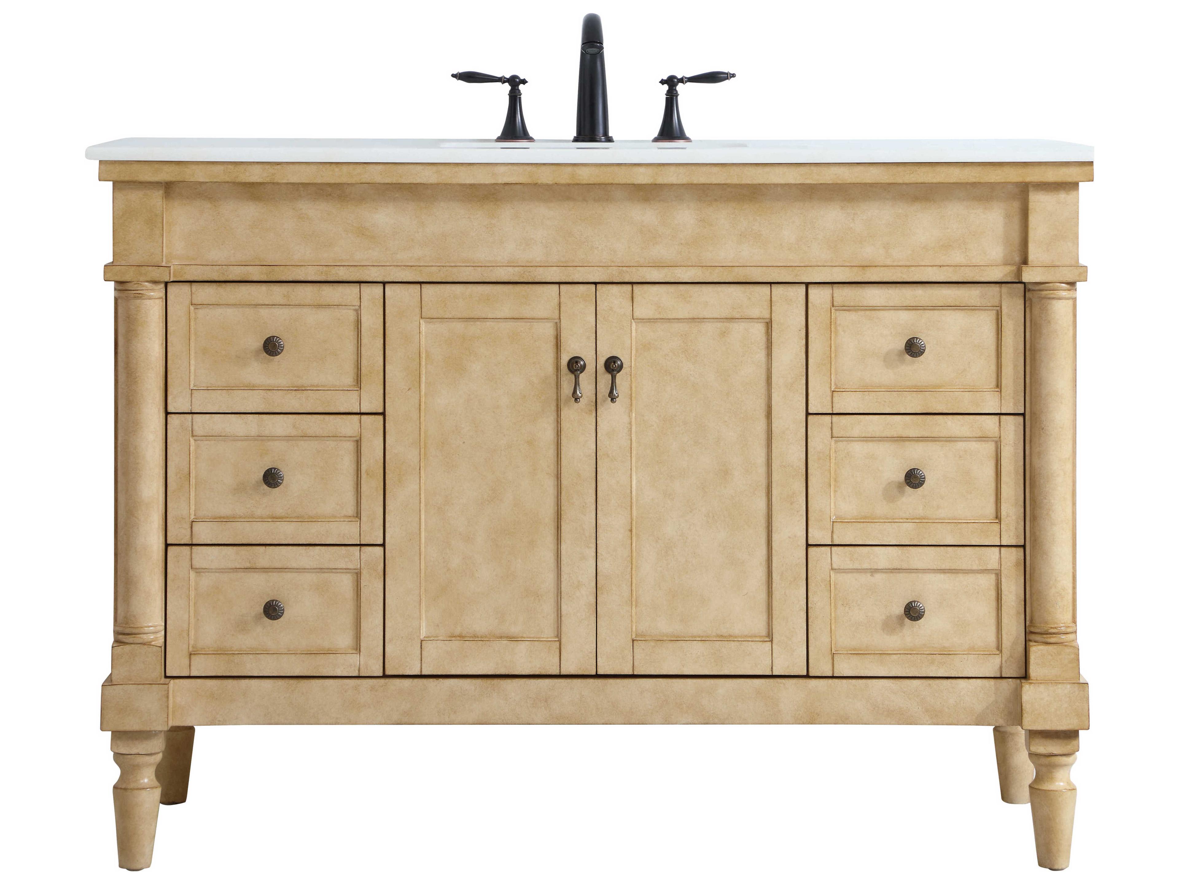 Elegant Lighting Lexington Antique Beige 48" Vanity